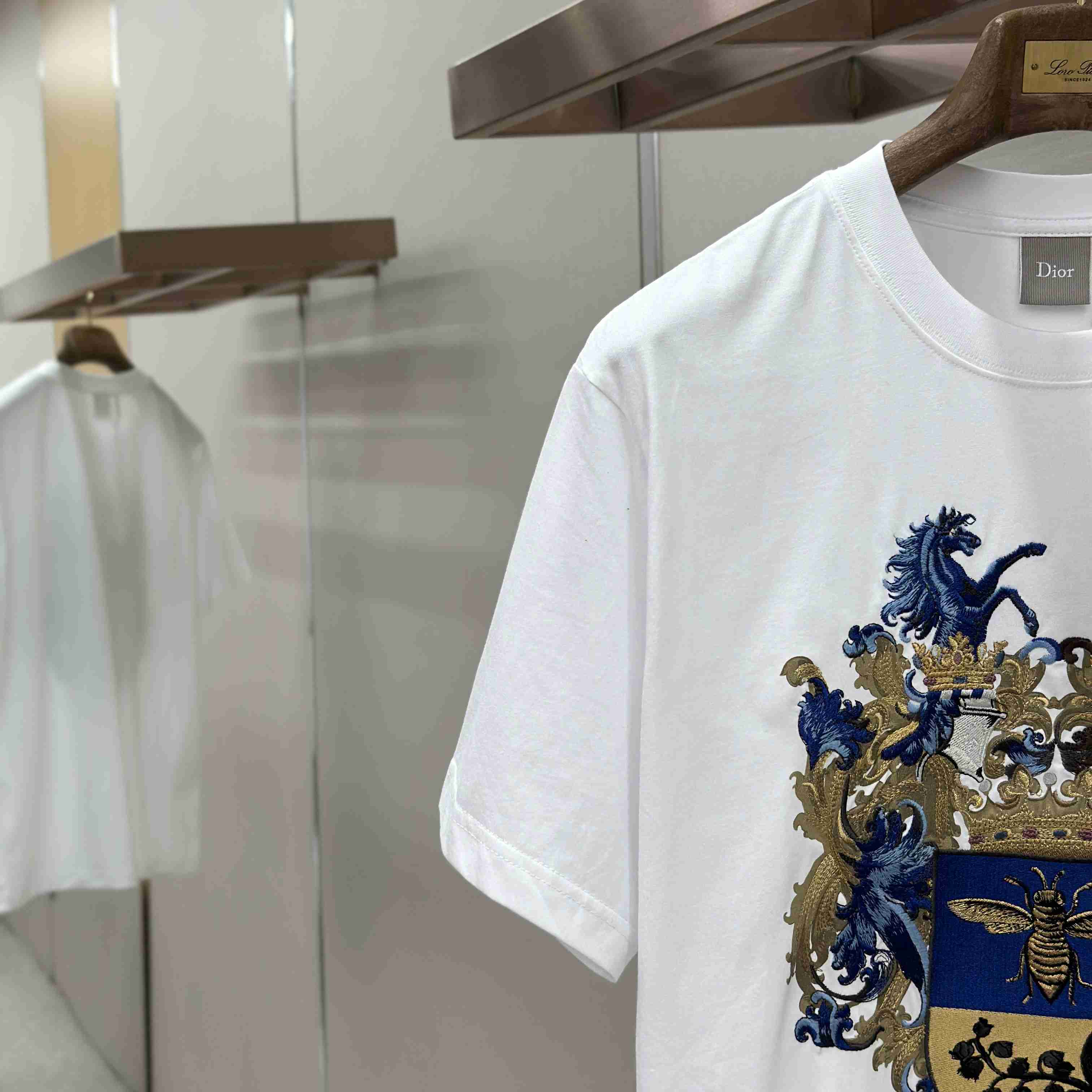 Dior T-Shirt With Dior Blason Print, Relaxed Fit - DopestKickz