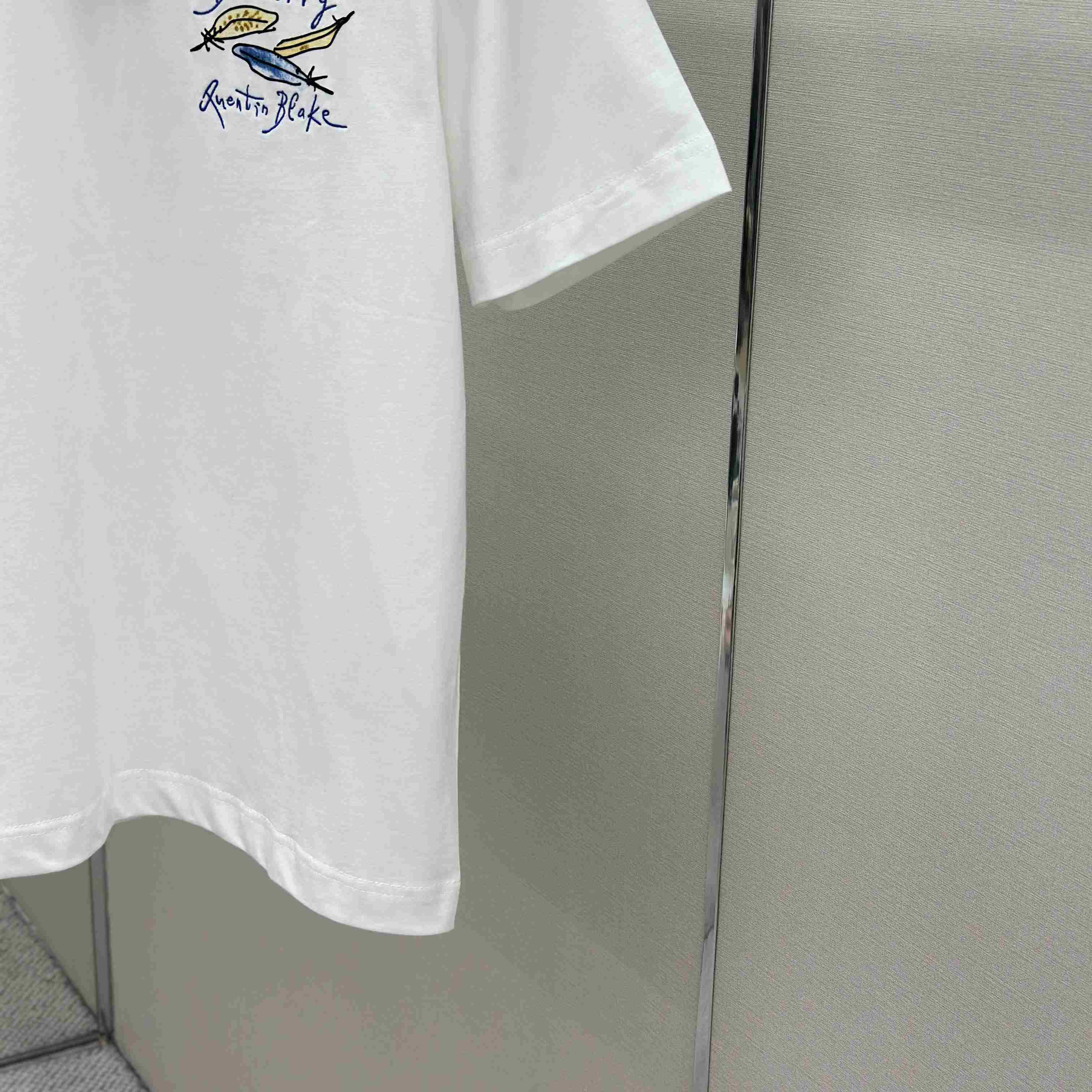 Burberry Feather Print Cotton T-shirt  'White' - DopestKickz