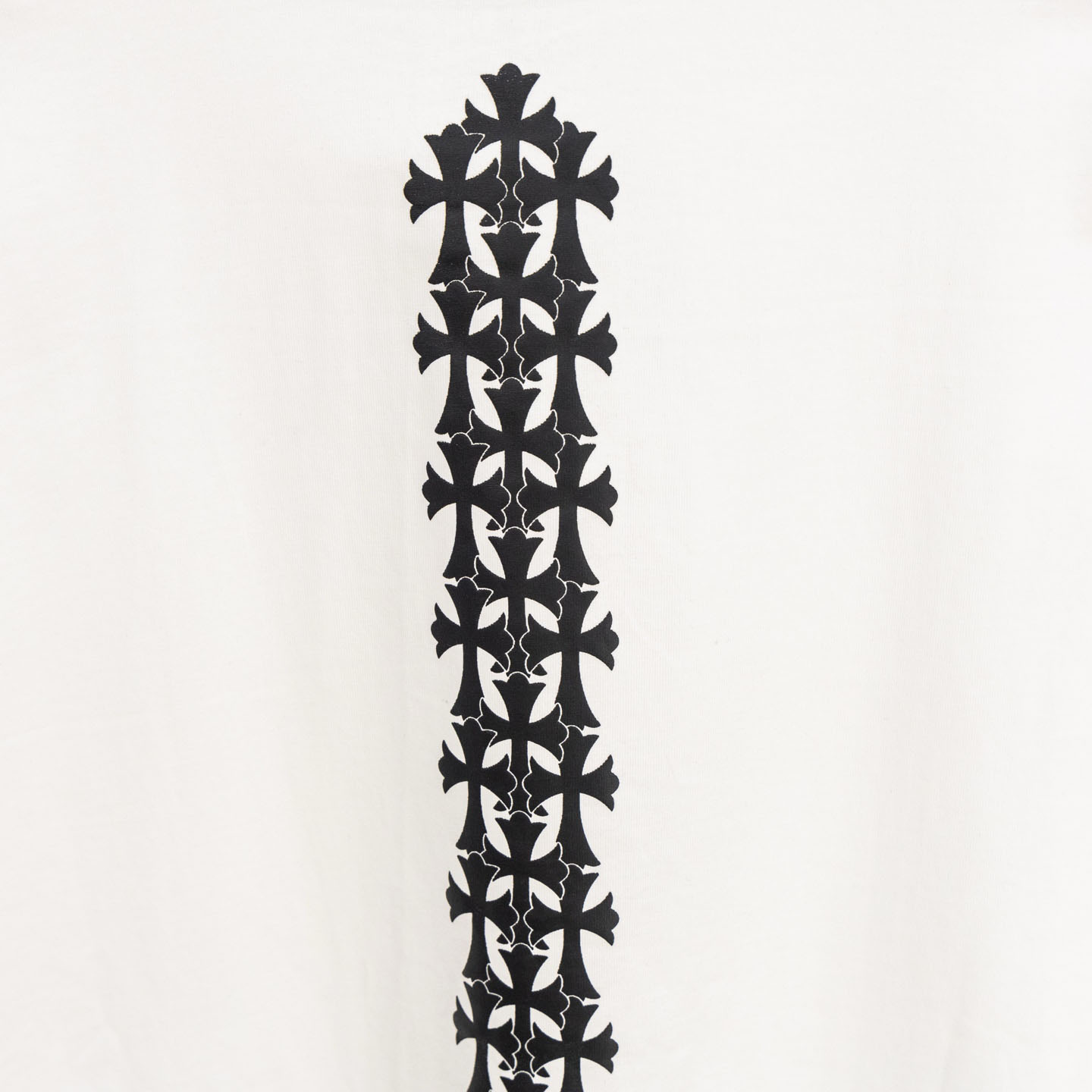 Chrome Hearts Cemetery Cross Tire Tracks T-Shirt 'White' - DopestKickz