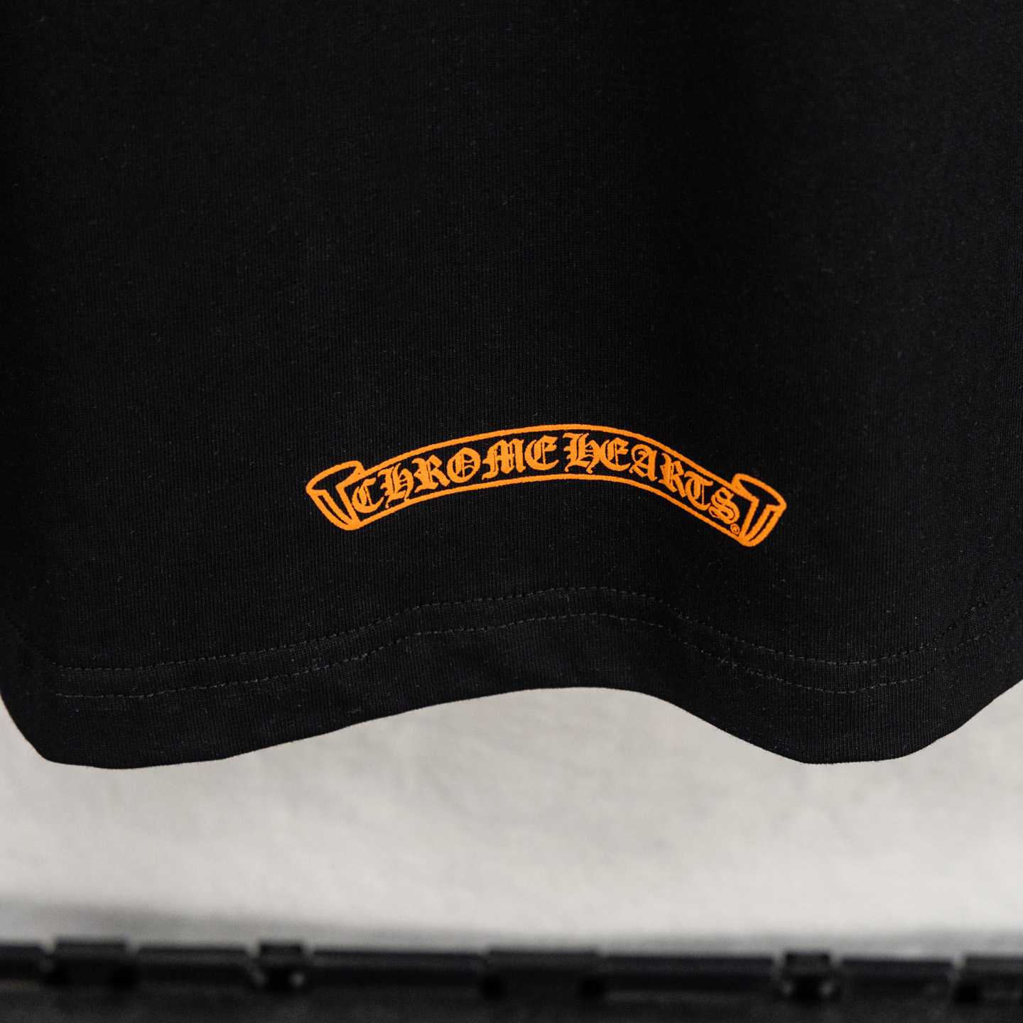 Chrome Hearts Triple Cross Hollywood Pocket Tee 'Black/Orange' - DopestKickz