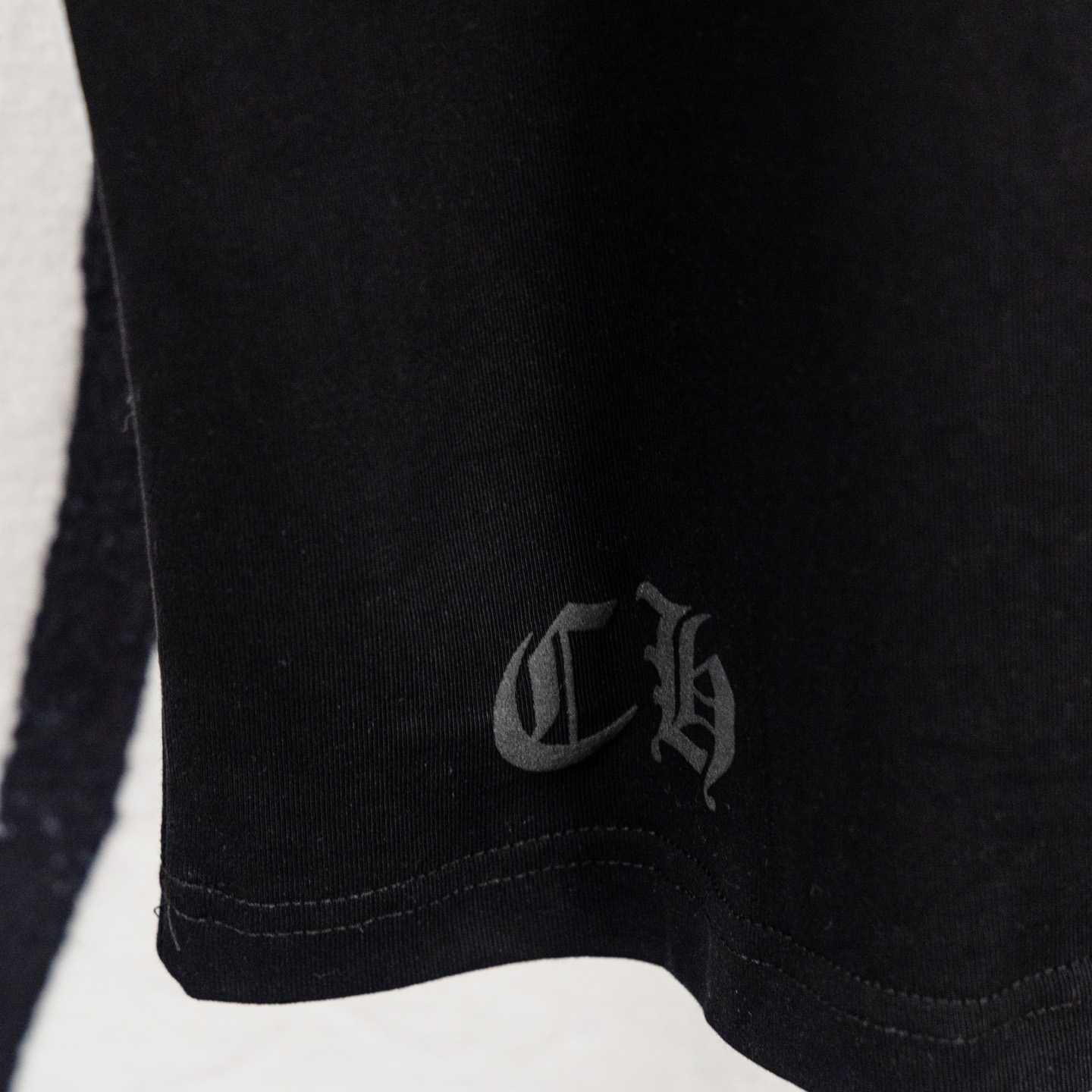Chrome Hearts Triple Cross Hollywood Pocket Tee 'Black/Orange' - DopestKickz