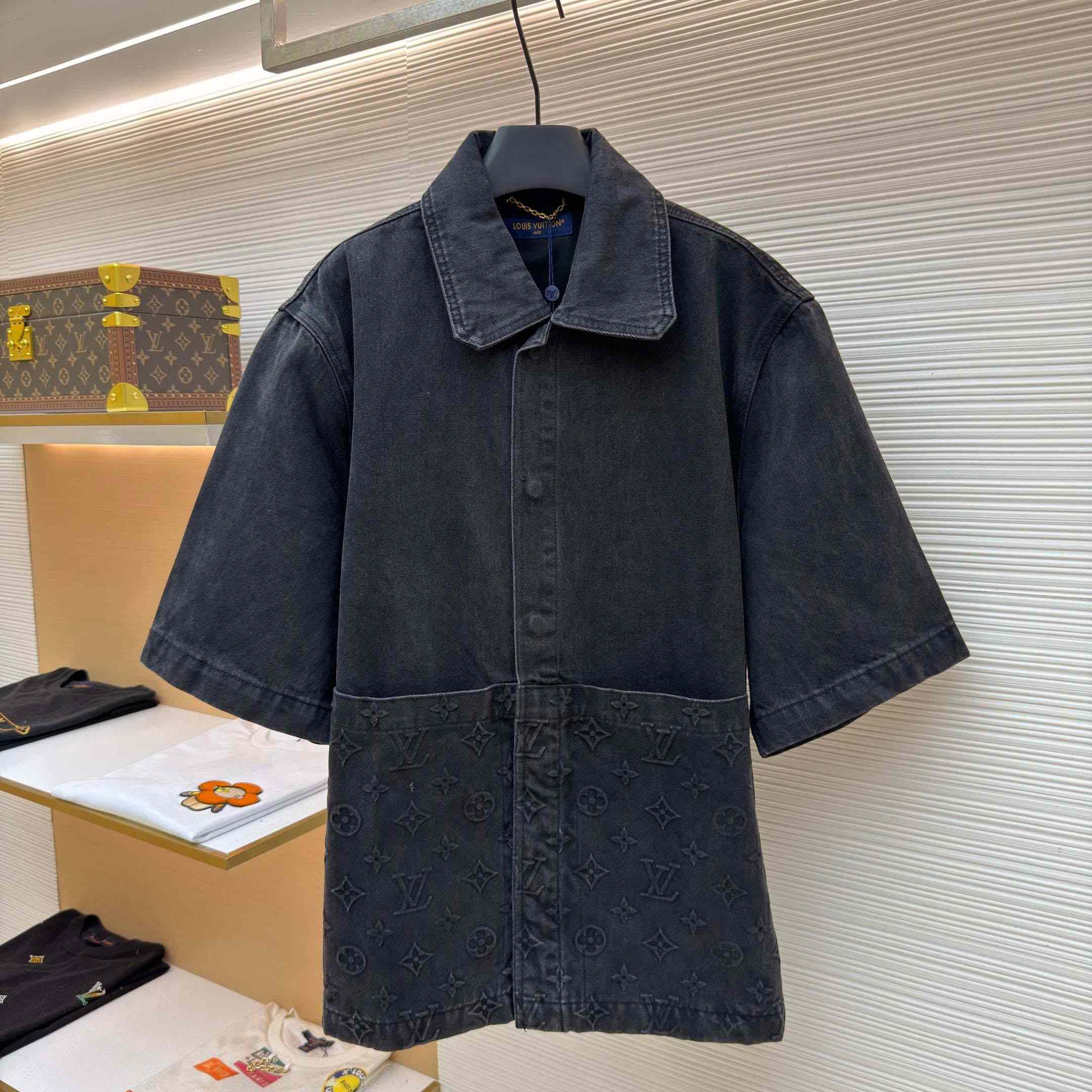 Louis Vuitton Short Sleeve Denim Workwear Shirt - DopestKickz