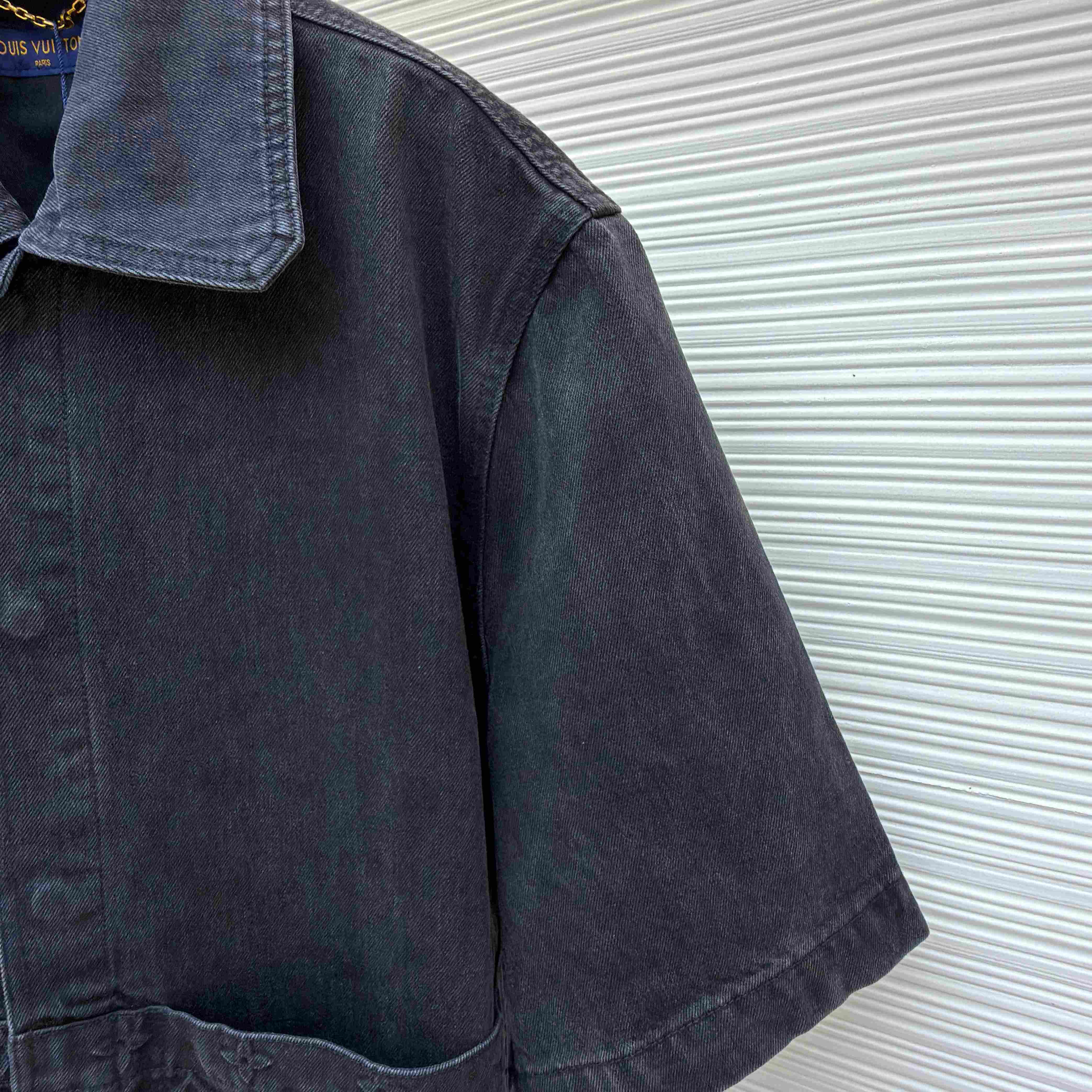 Louis Vuitton Short Sleeve Denim Workwear Shirt - DopestKickz