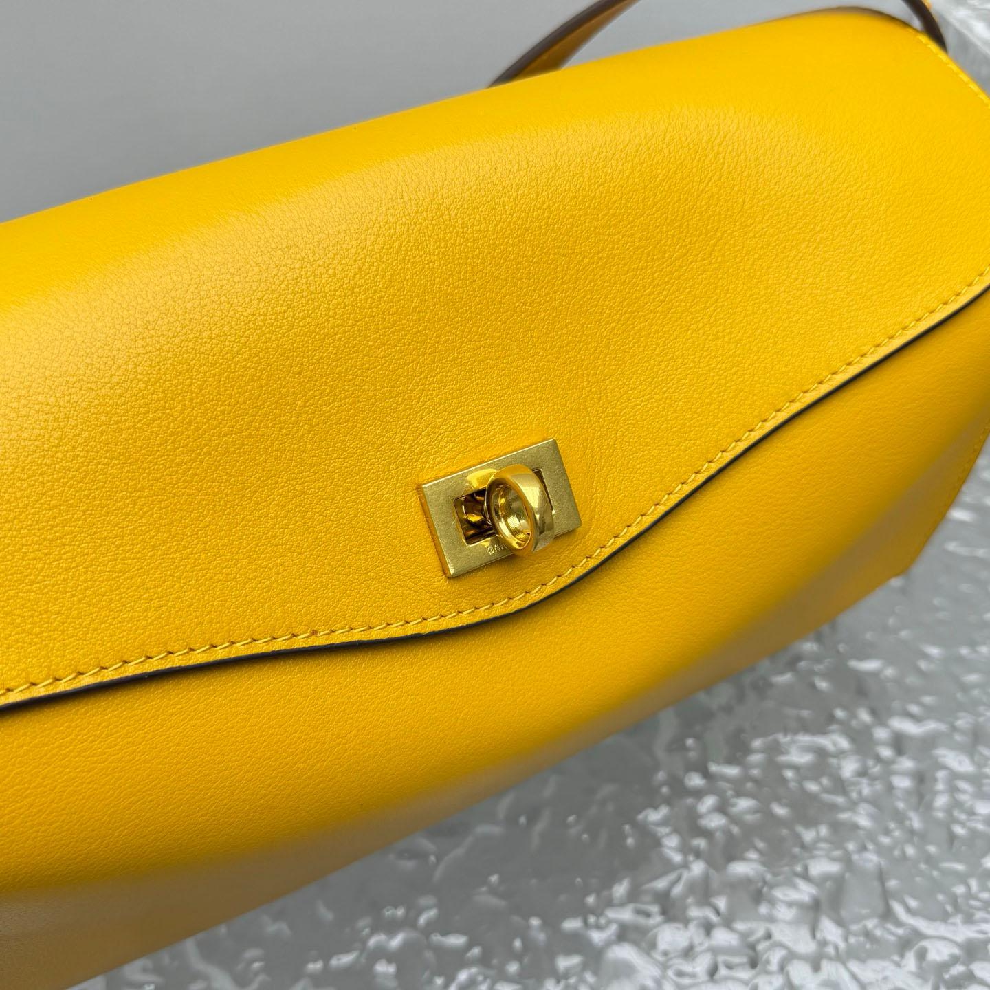 Balenciaga  Le 7 Shoulder Bag Medium In Curry - DopestKickz