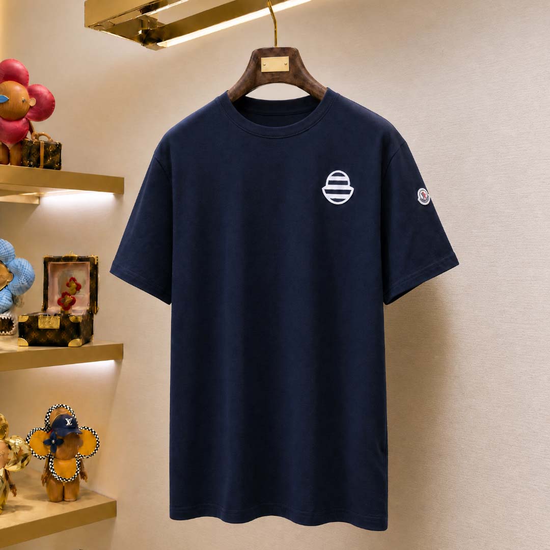 Moncler Striped Logo Cotton Jersey T-Shirt - DopestKickz