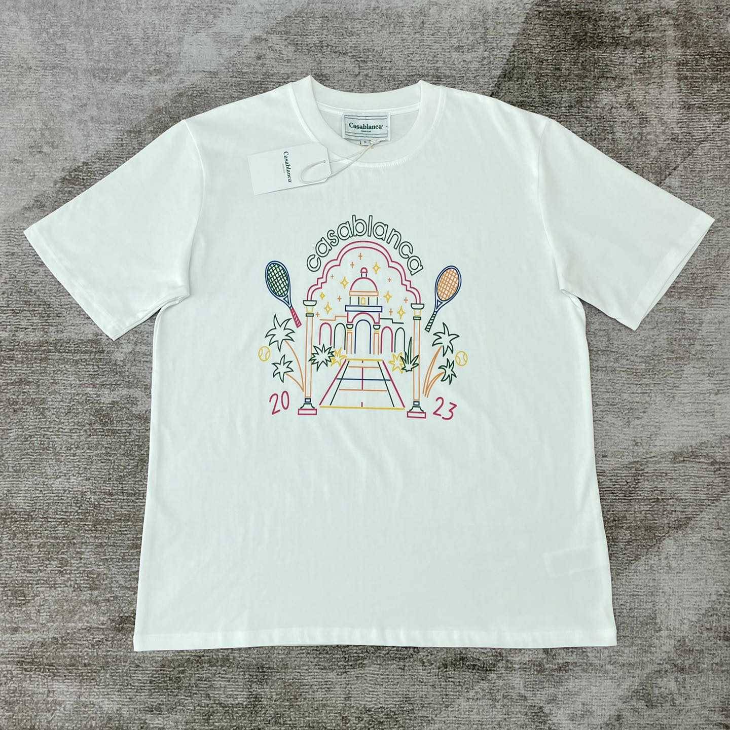 Casablanca Rainbow Crayon Temple T-Shirt CA5054 - DopestKickz
