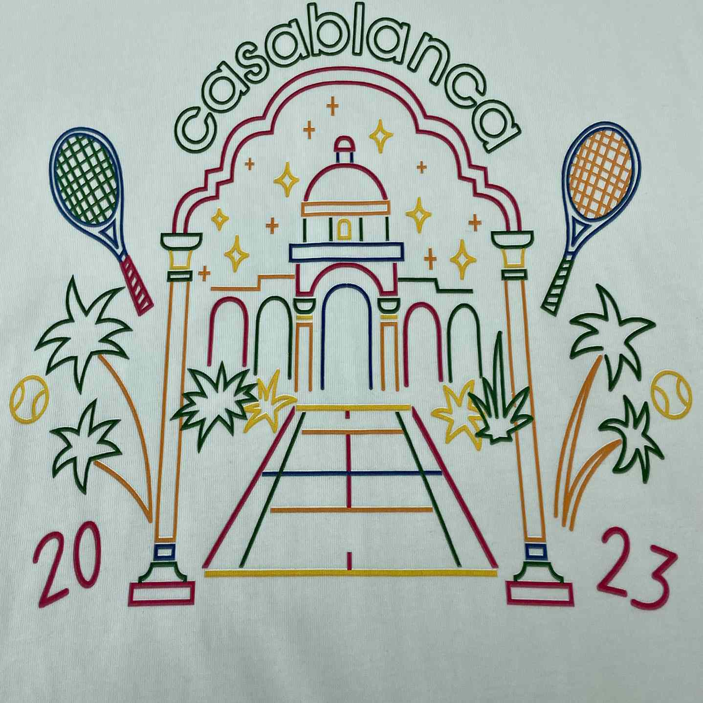 Casablanca Rainbow Crayon Temple T-Shirt CA5054 - DopestKickz