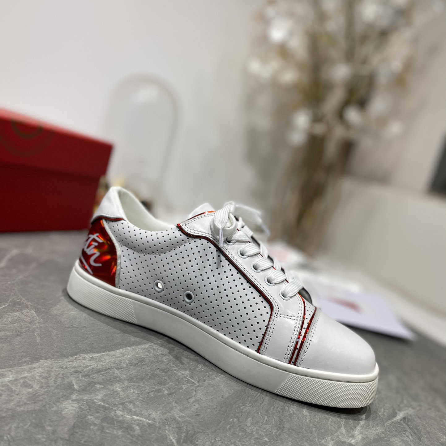 Christian Louboutin Wmns Fun Vieira 'White Red' - DopestKickz
