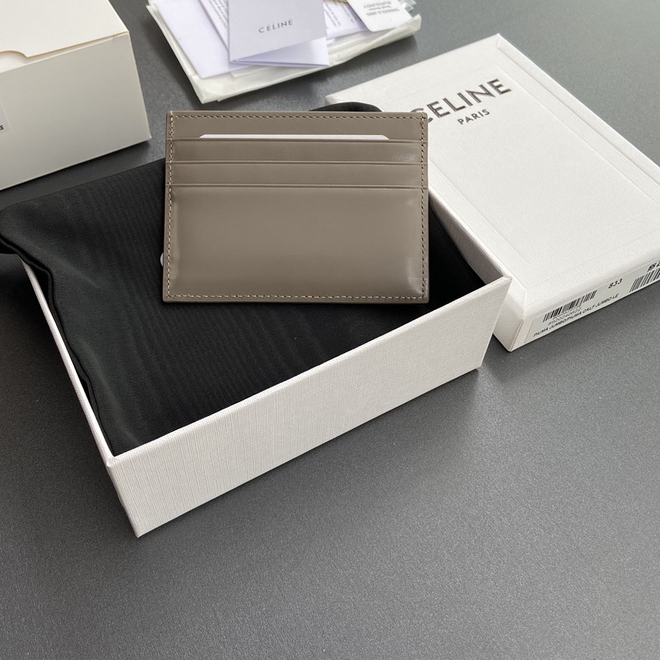 Celine Card Holder Triomphe In Shiny Calfskin  - DopestKickz