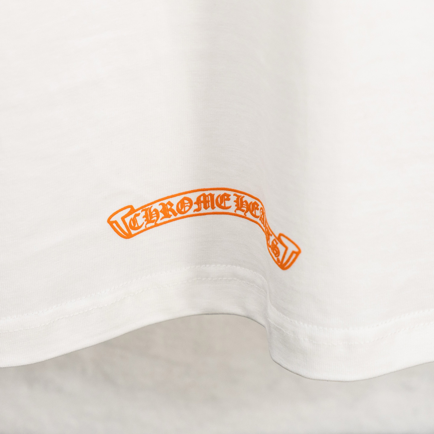 Chrome Hearts Triple Cross T-Shirt 'White/Orange' - DopestKickz
