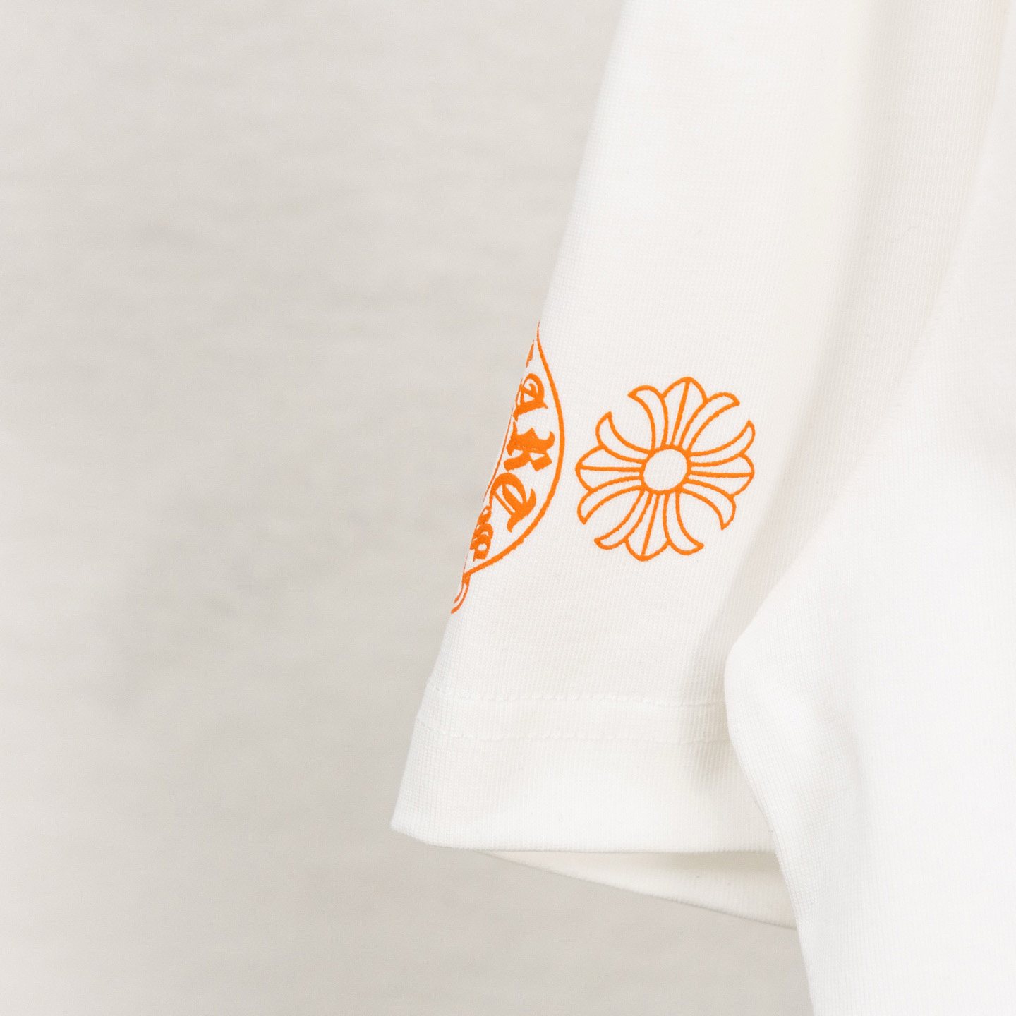 Chrome Hearts Triple Cross T-Shirt 'White/Orange' - DopestKickz