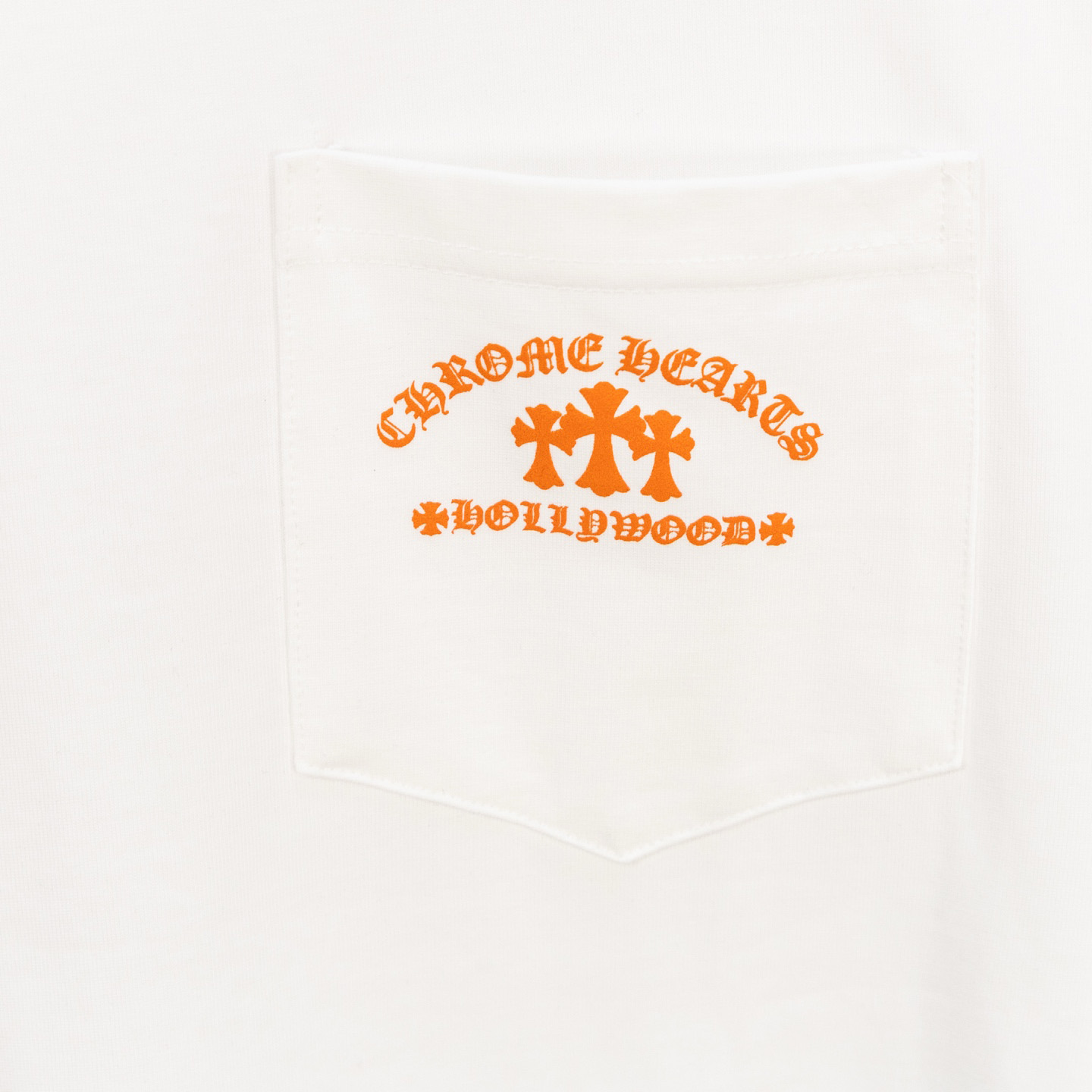 Chrome Hearts Triple Cross T-Shirt 'White/Orange' - DopestKickz