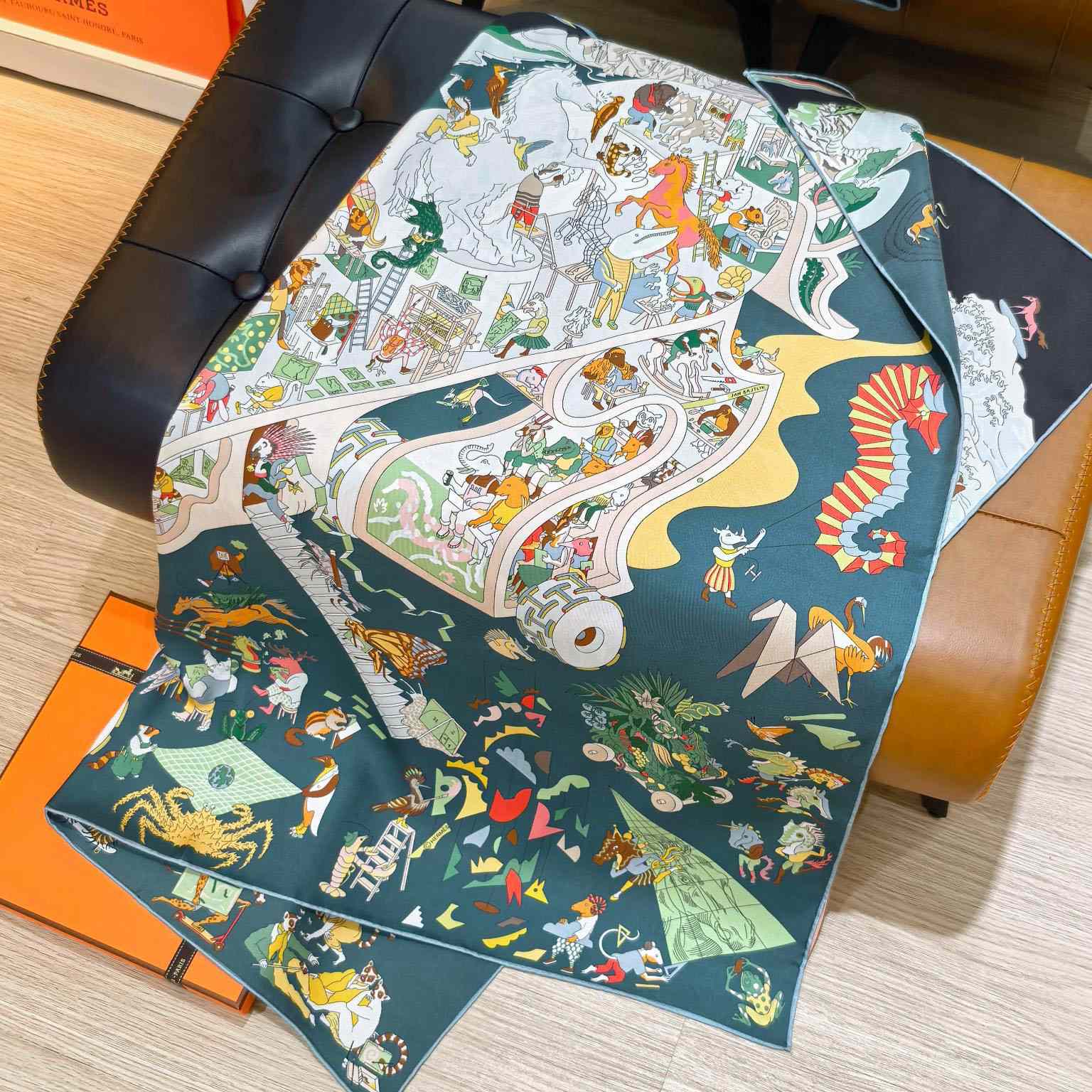 Hermes Academia Hippica Scarf 90 - DopestKickz