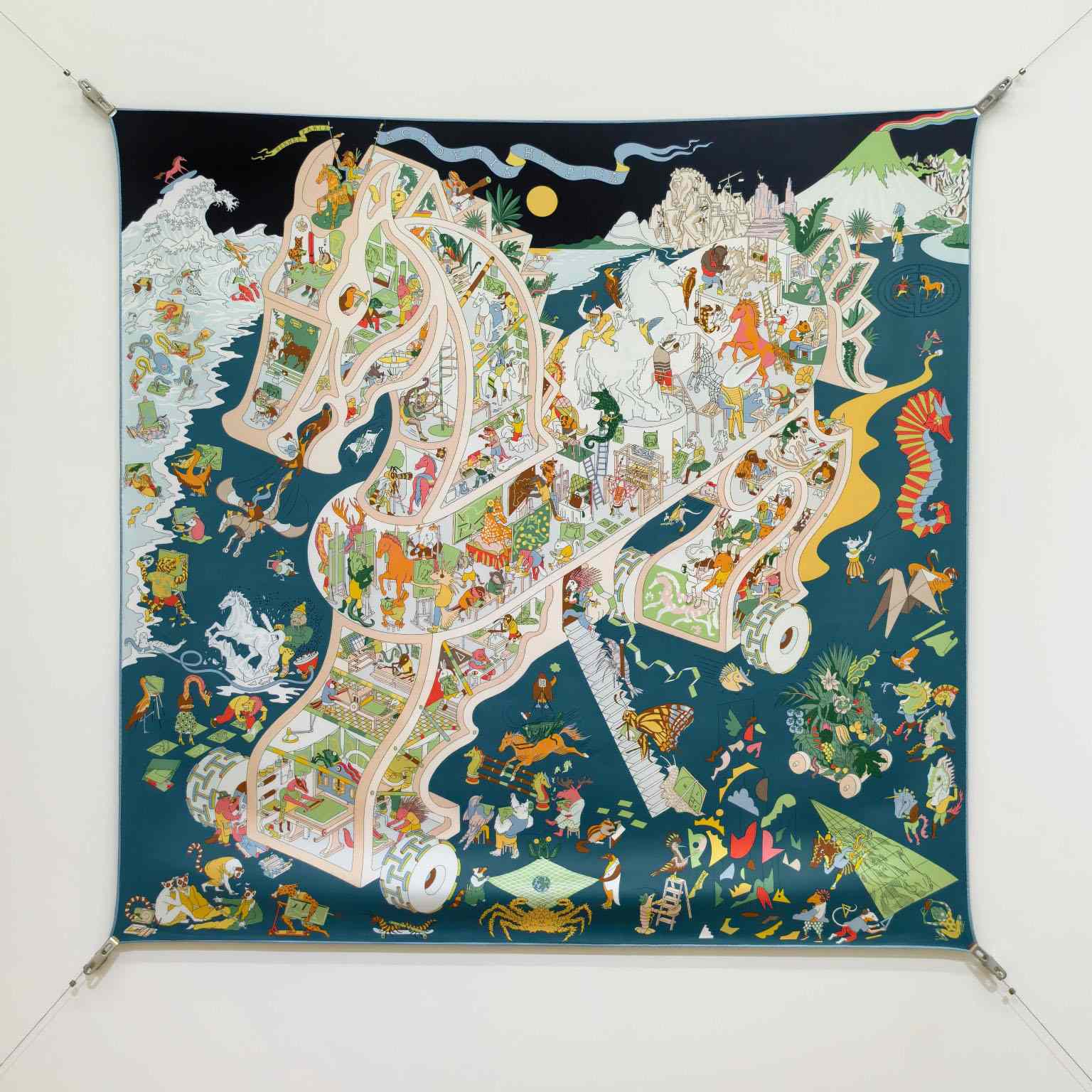 Hermes Academia Hippica Scarf 90 - DopestKickz