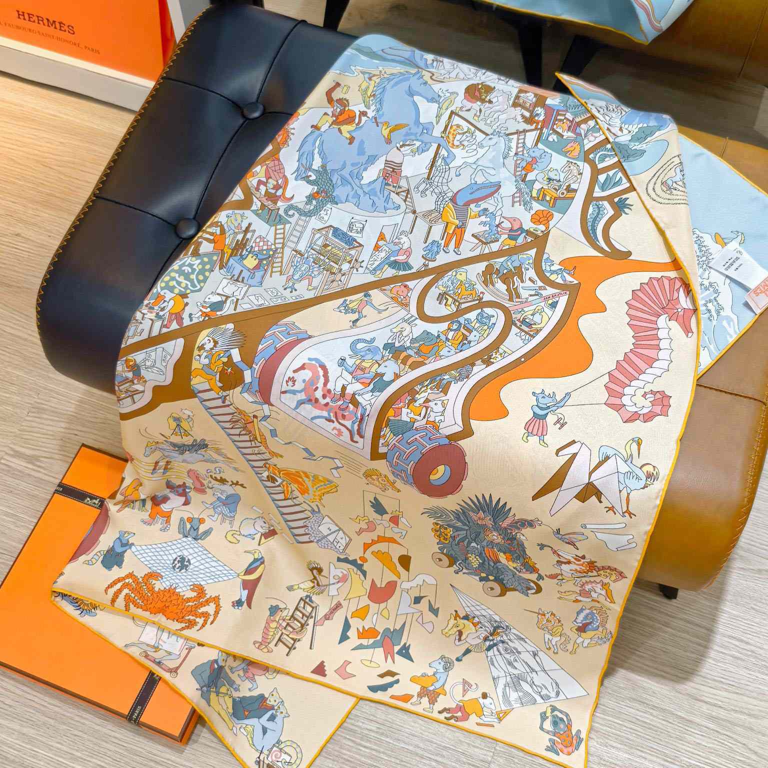 Hermes Academia Hippica Scarf 90 - DopestKickz