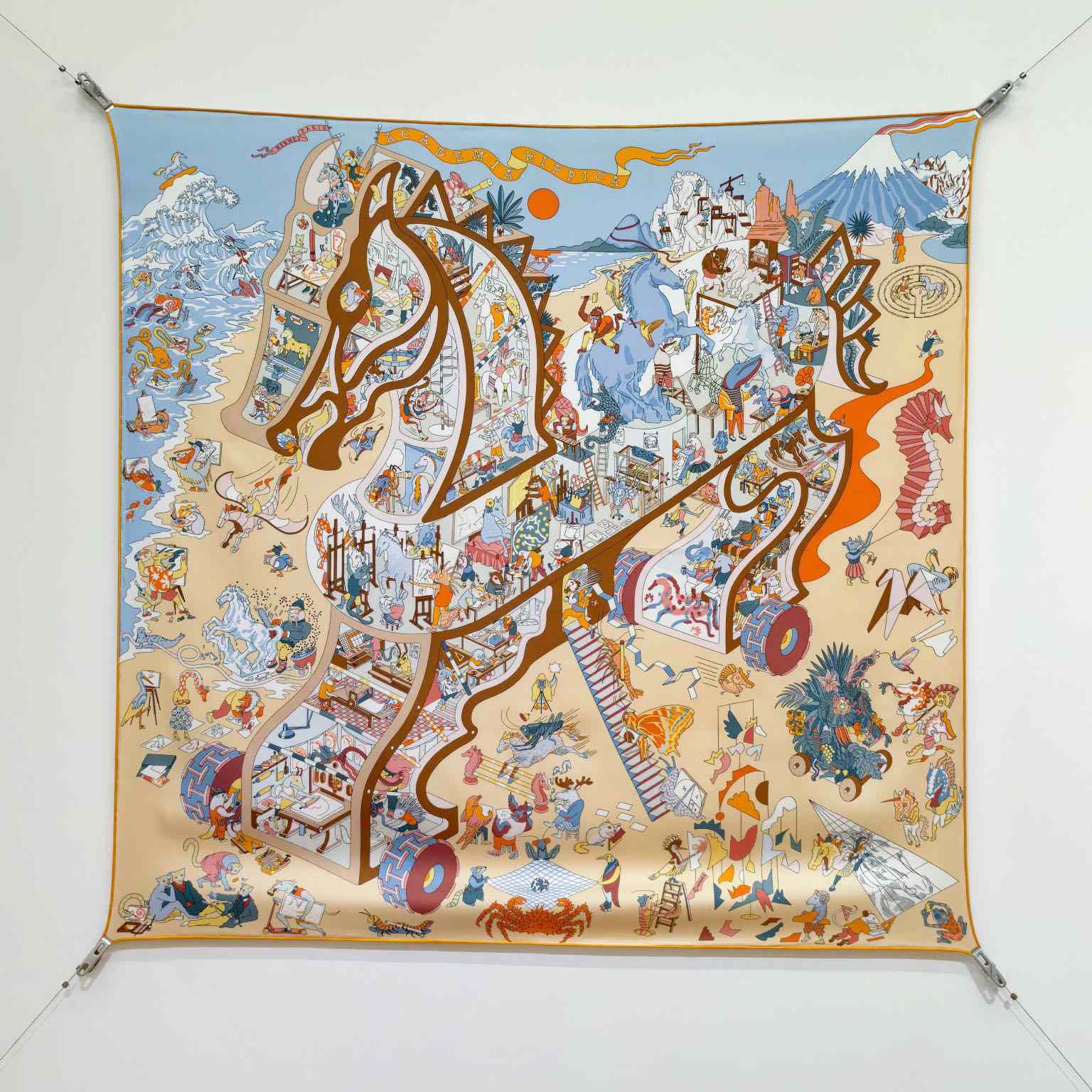 Hermes Academia Hippica Scarf 90 - DopestKickz