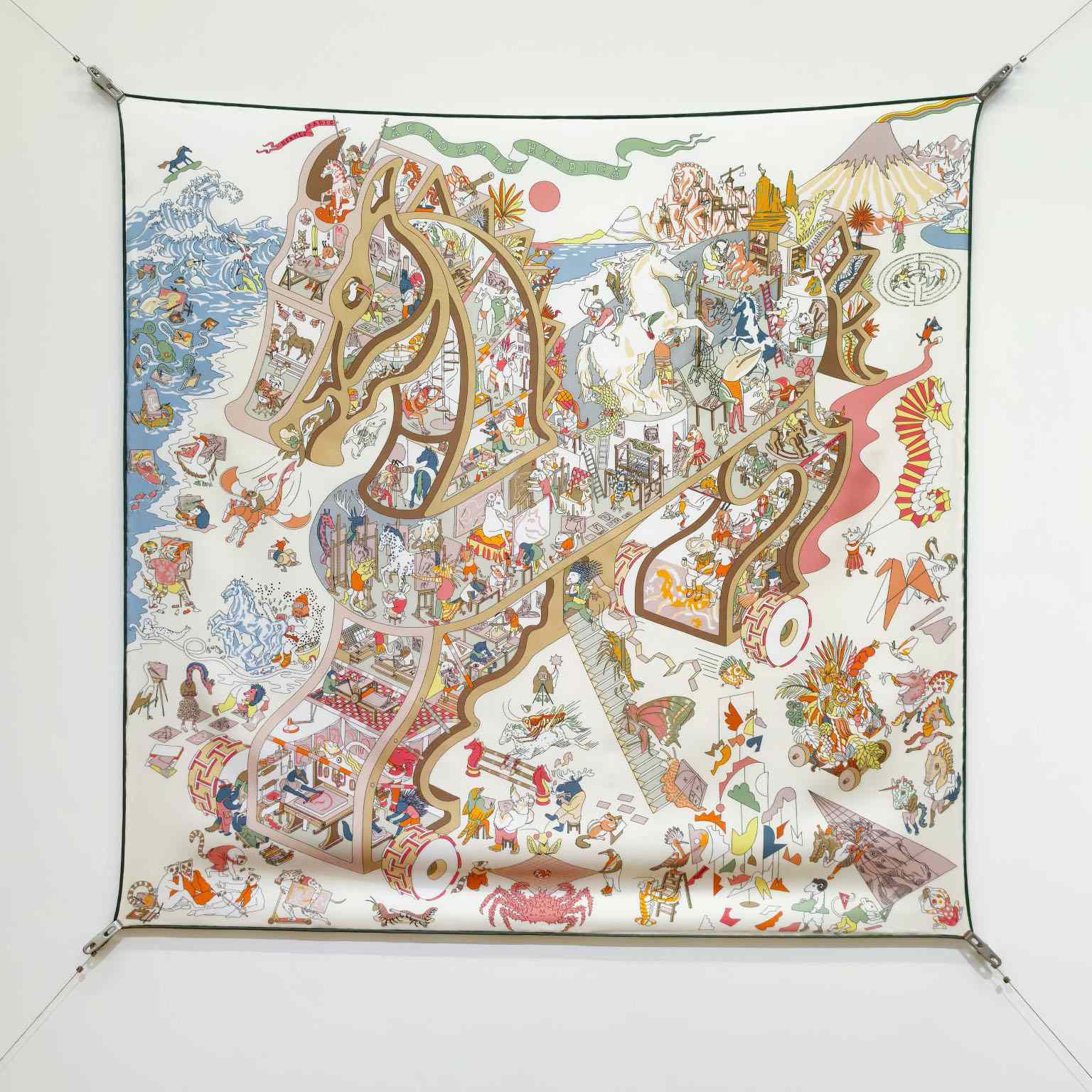 Hermes Academia Hippica Scarf 90 - DopestKickz