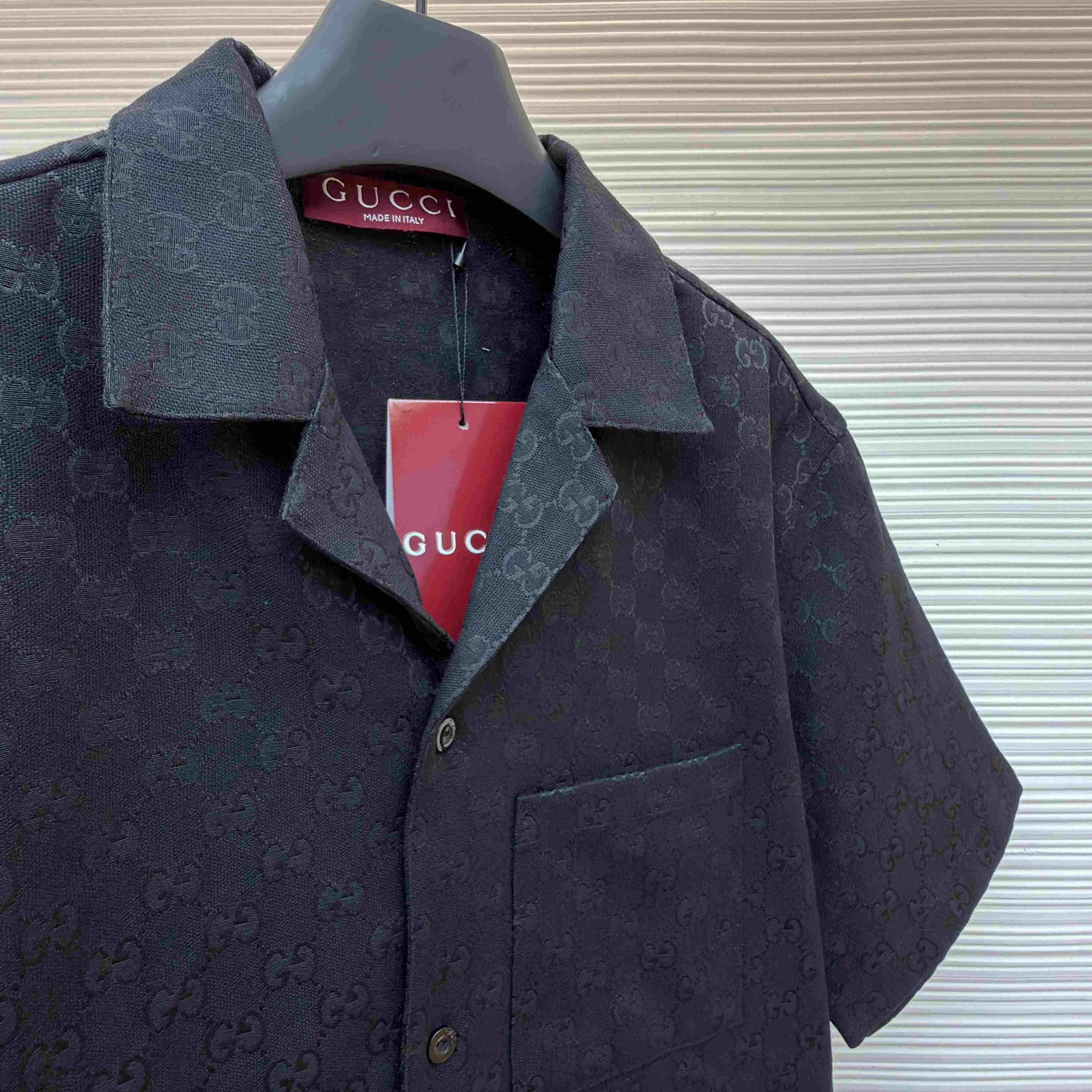 Gucci GG Canvas Linen Blend Bowling Shirt - DopestKickz