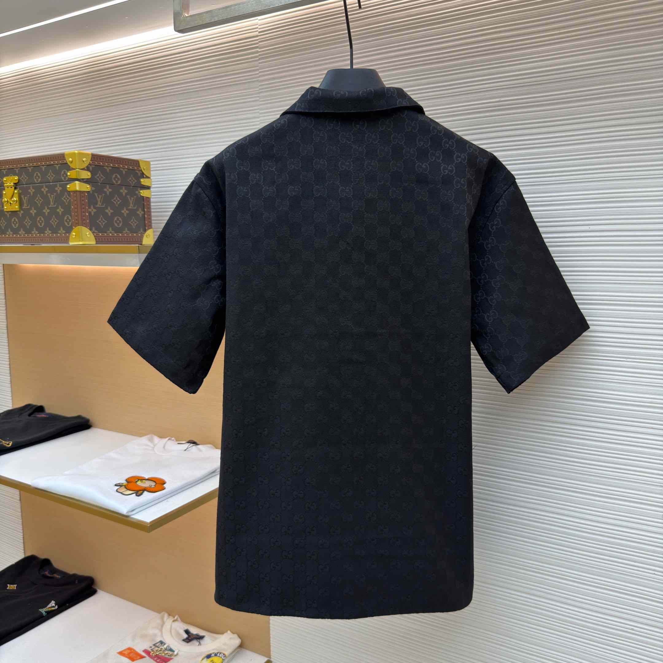 Gucci GG Canvas Linen Blend Bowling Shirt - DopestKickz