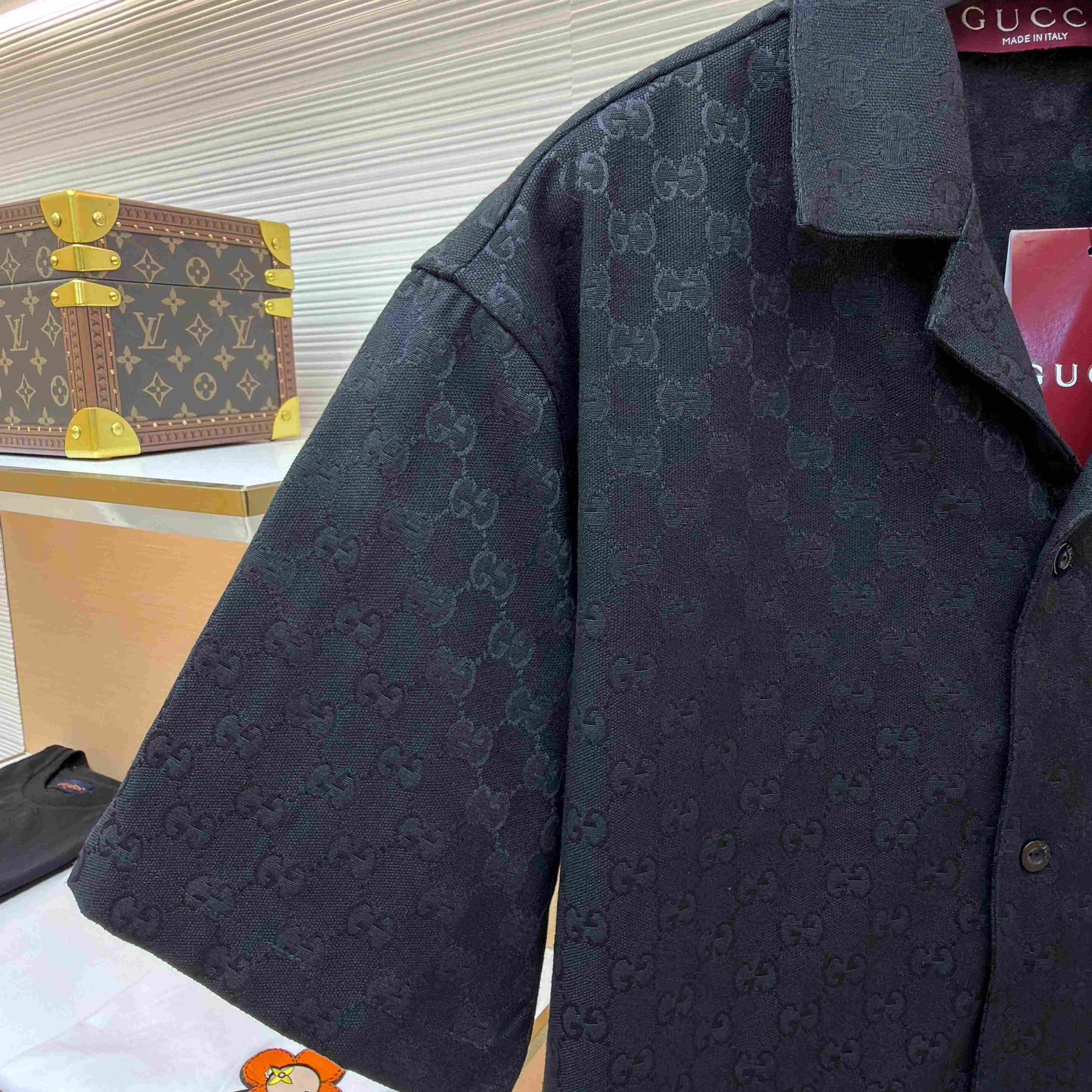 Gucci GG Canvas Linen Blend Bowling Shirt - DopestKickz
