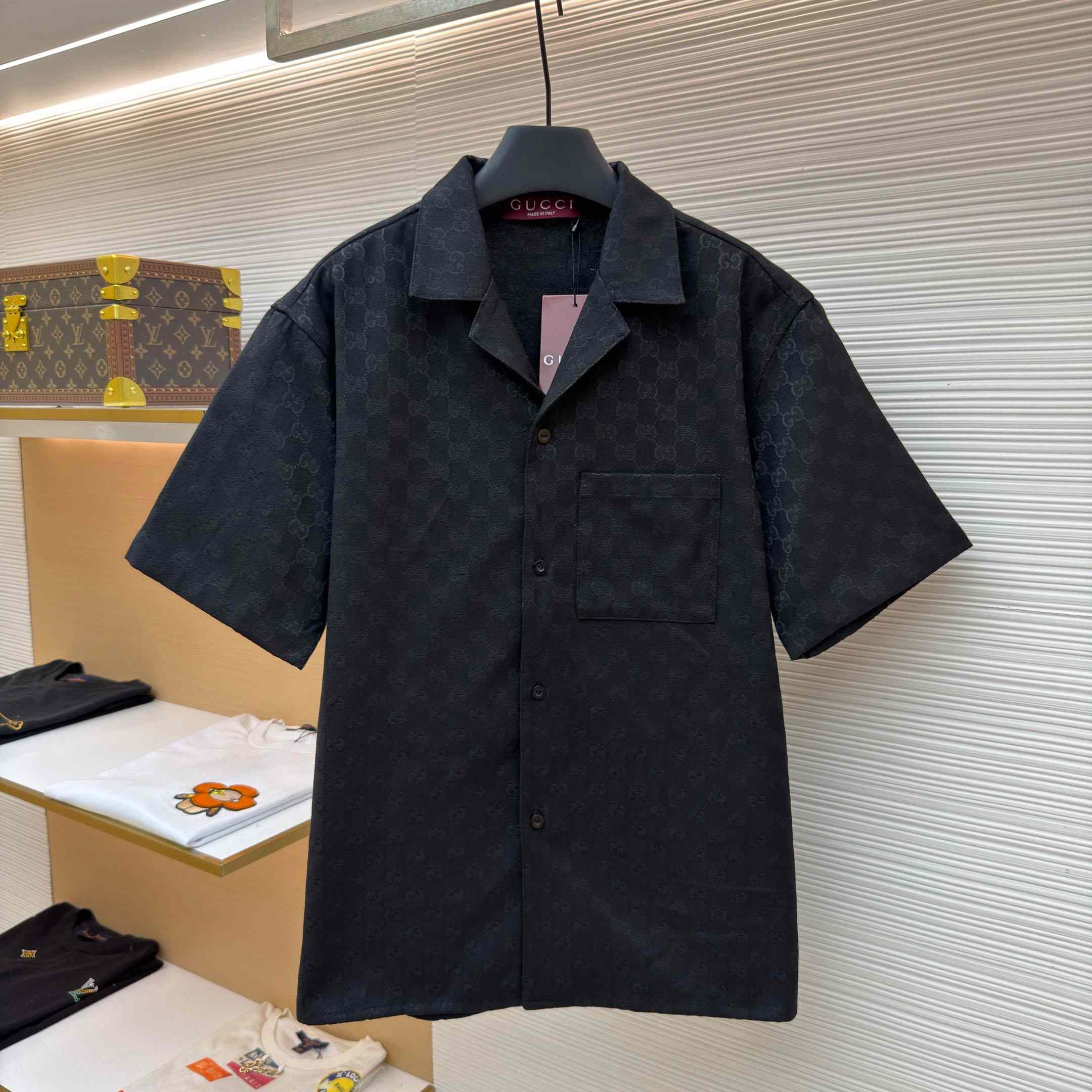 Gucci GG Canvas Linen Blend Bowling Shirt - DopestKickz