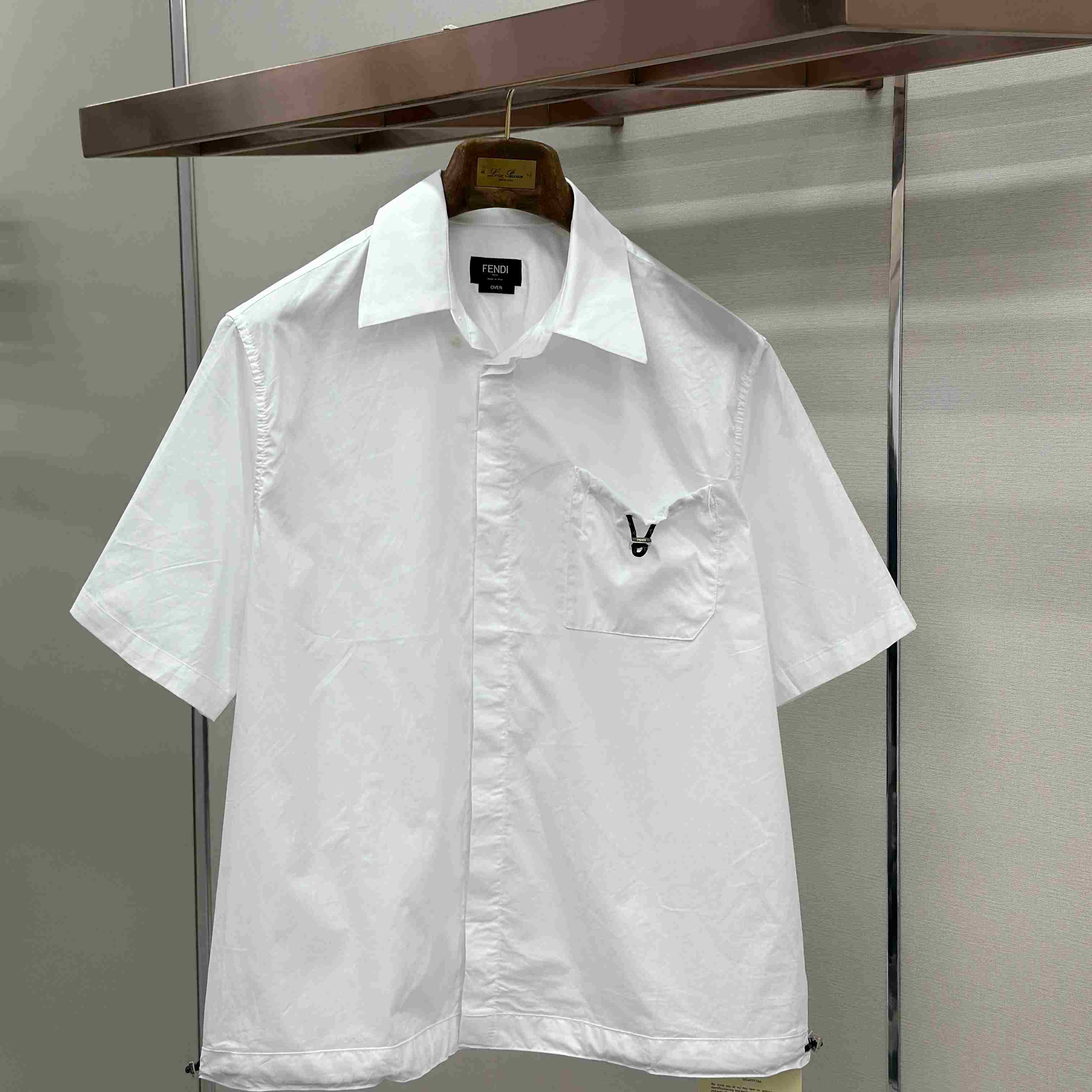 Fendi White Poplin Shirt - DopestKickz