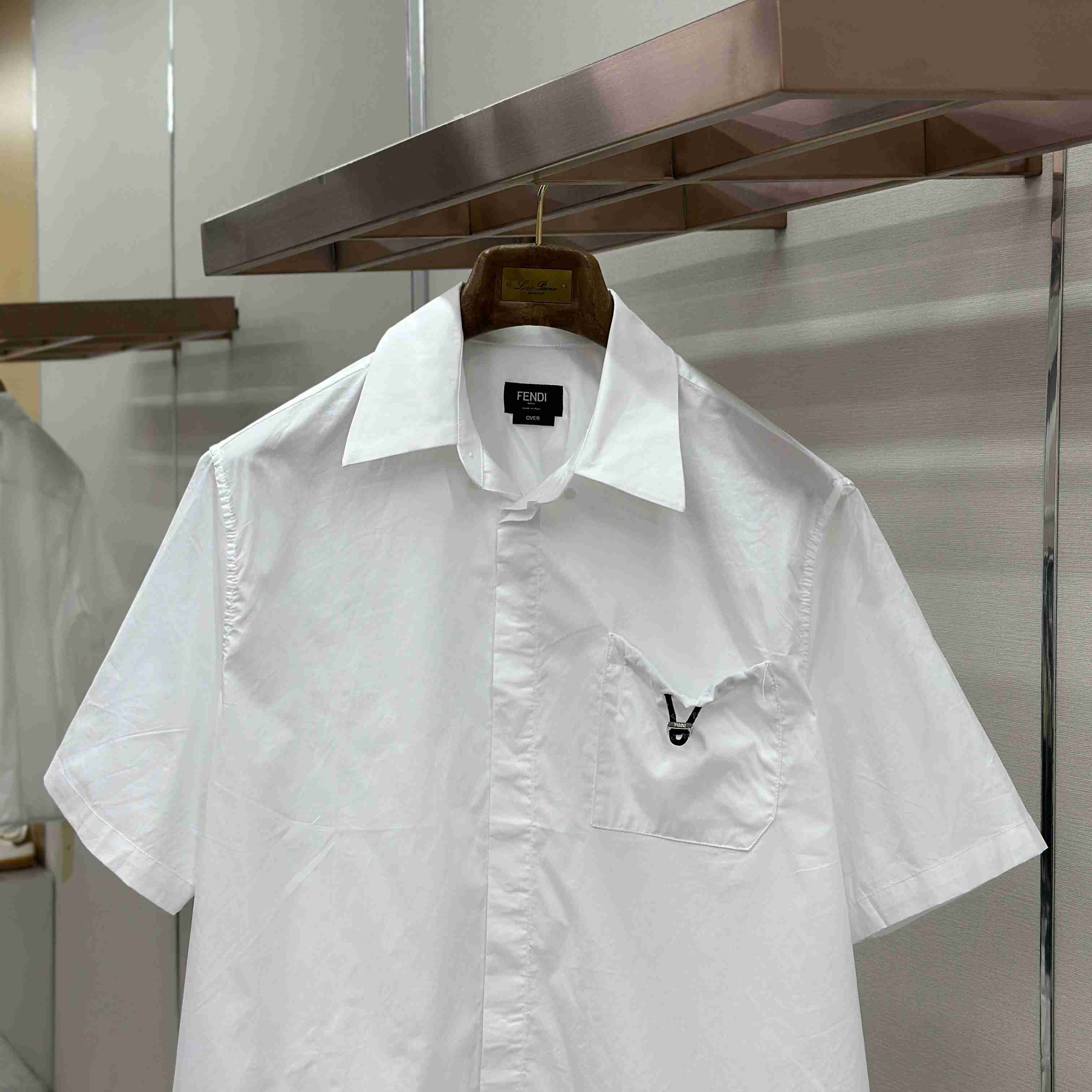 Fendi White Poplin Shirt - DopestKickz