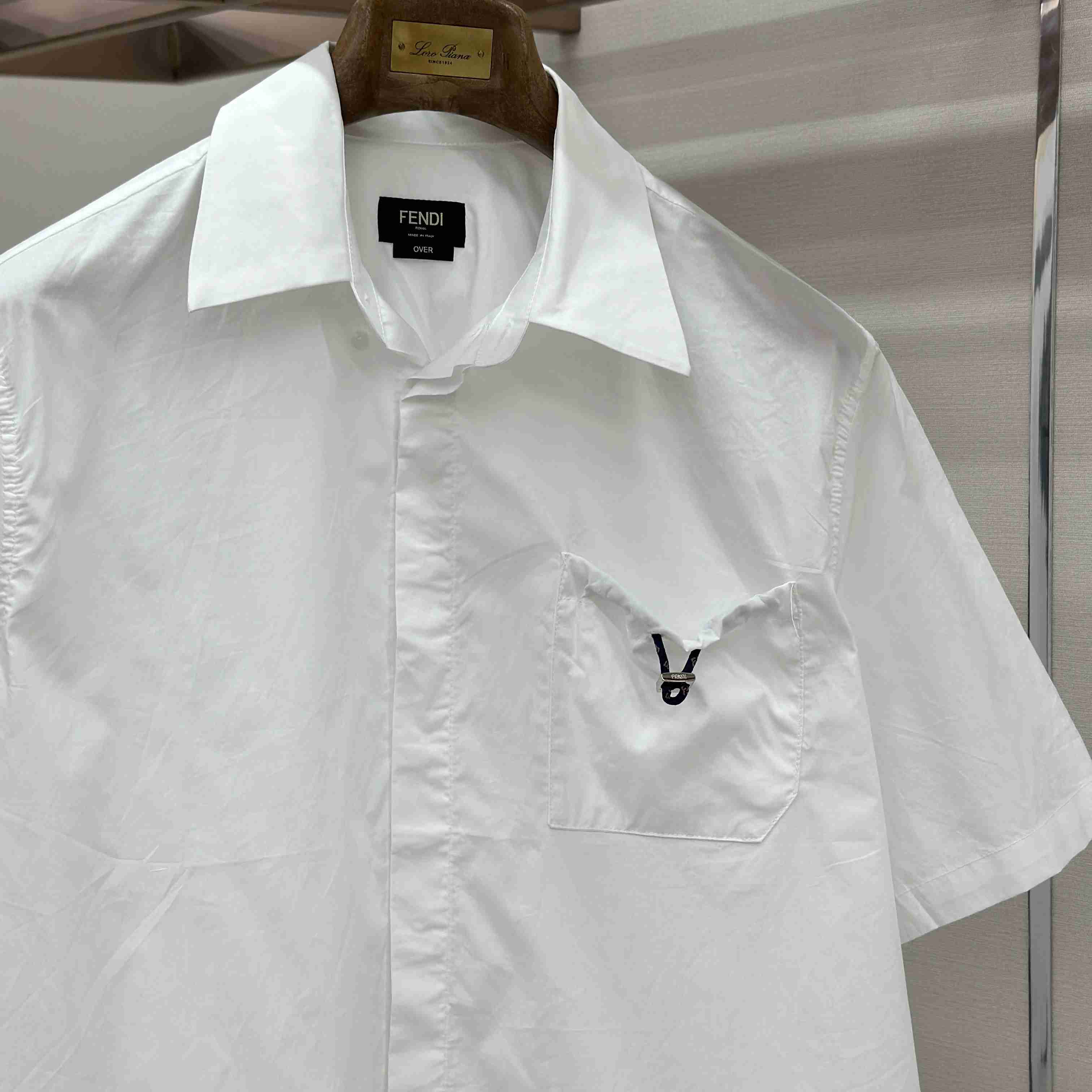 Fendi White Poplin Shirt - DopestKickz