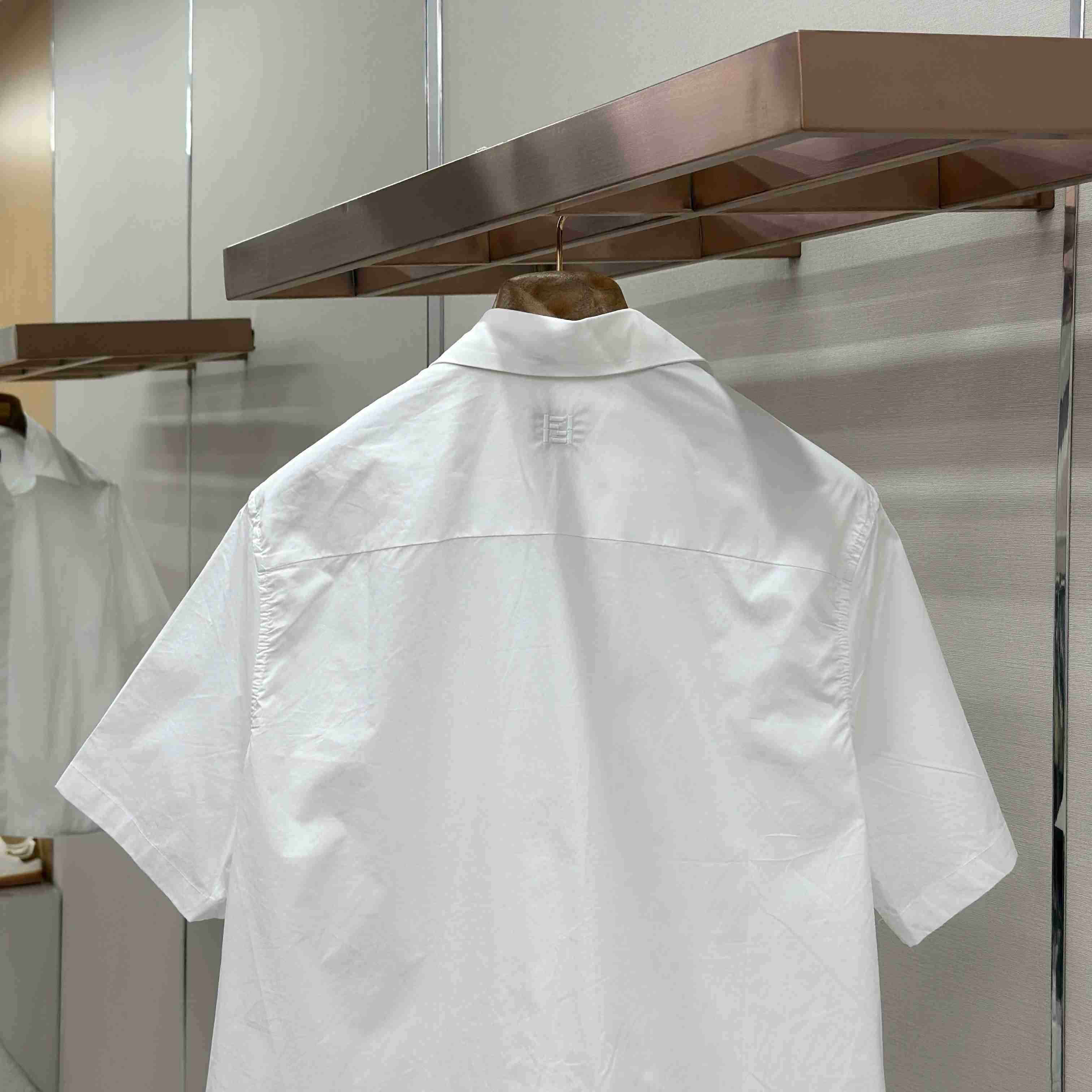 Fendi White Poplin Shirt - DopestKickz