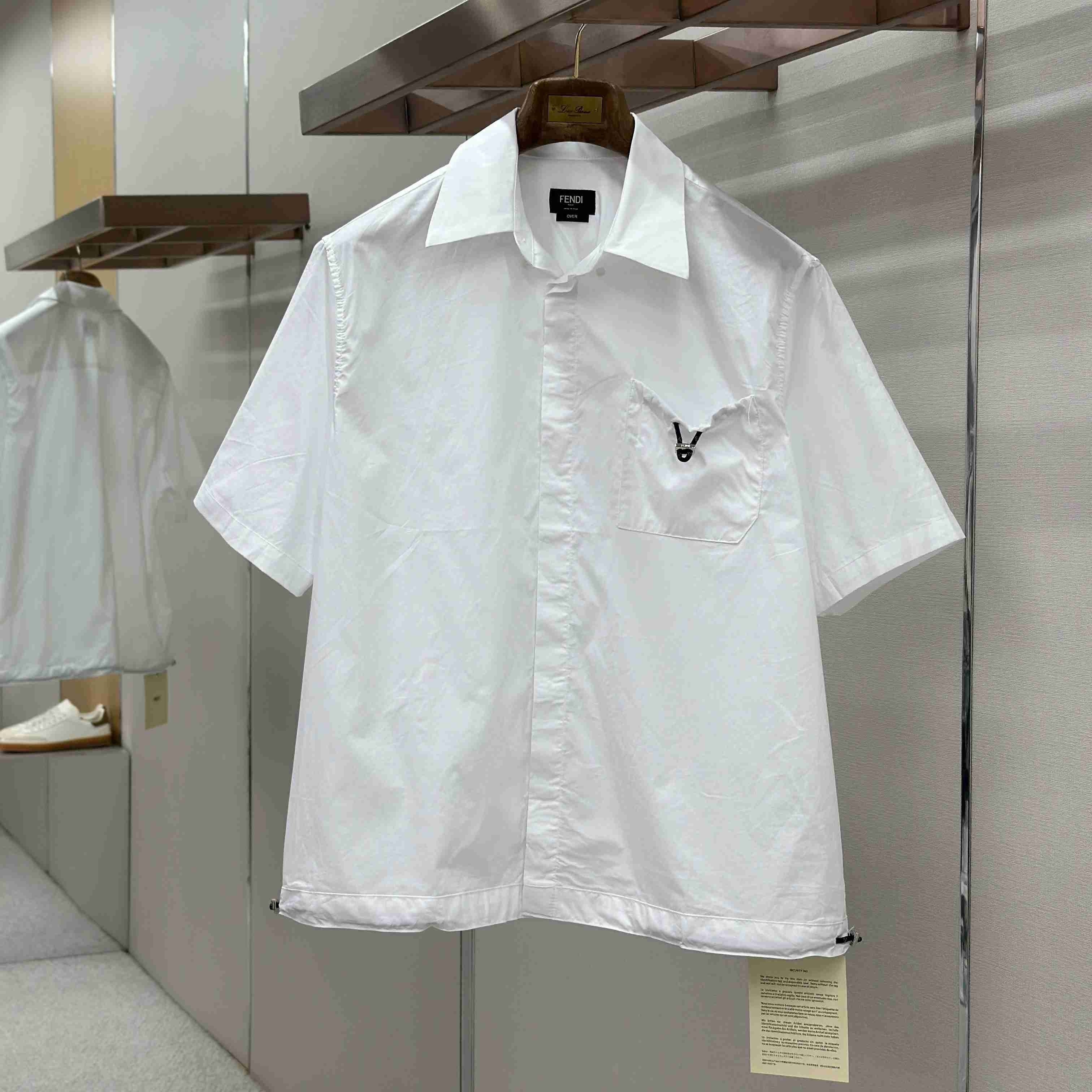 Fendi White Poplin Shirt - DopestKickz