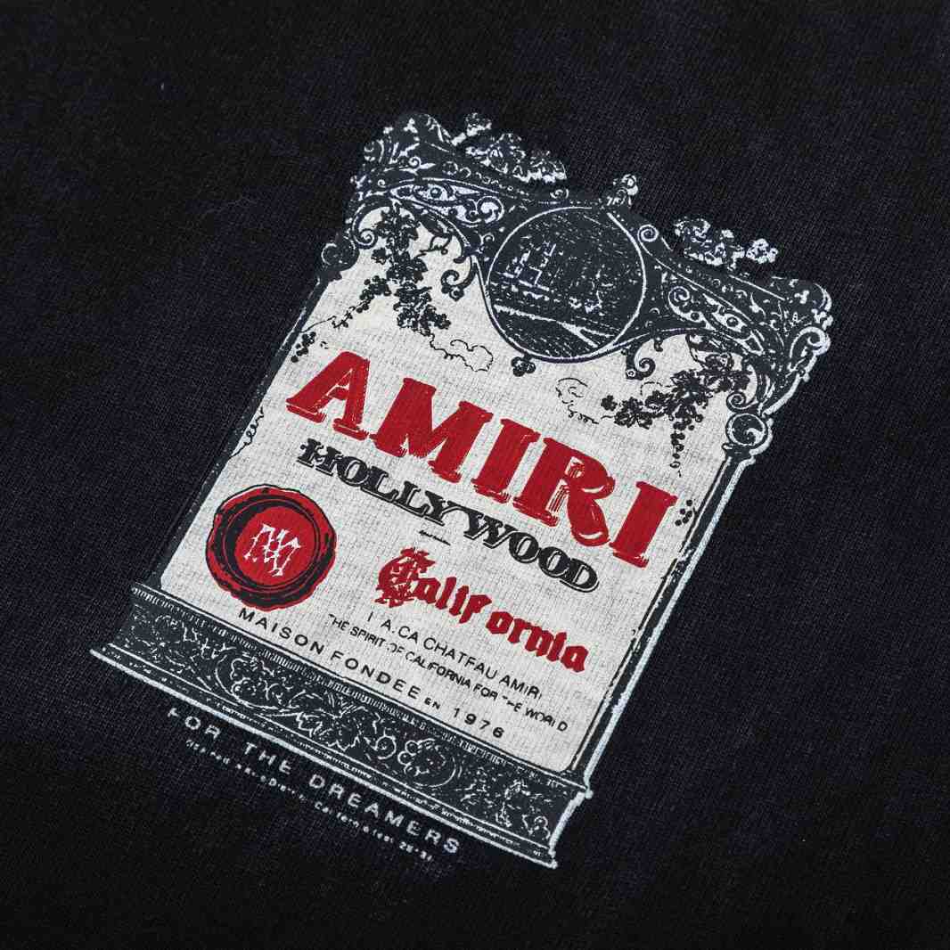 Amiri  Chateau Stamp Oversized Tee - DopestKickz