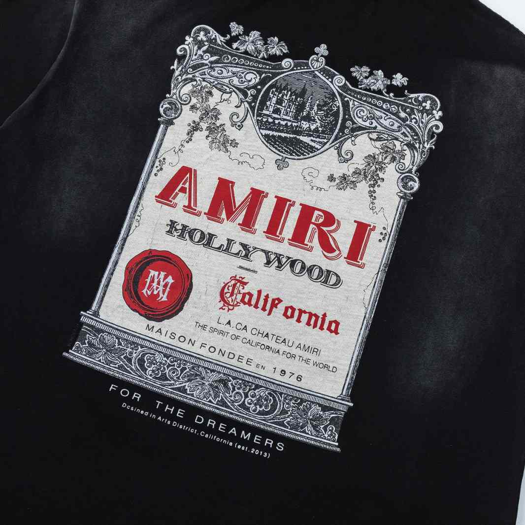 Amiri  Chateau Stamp Oversized Tee - DopestKickz