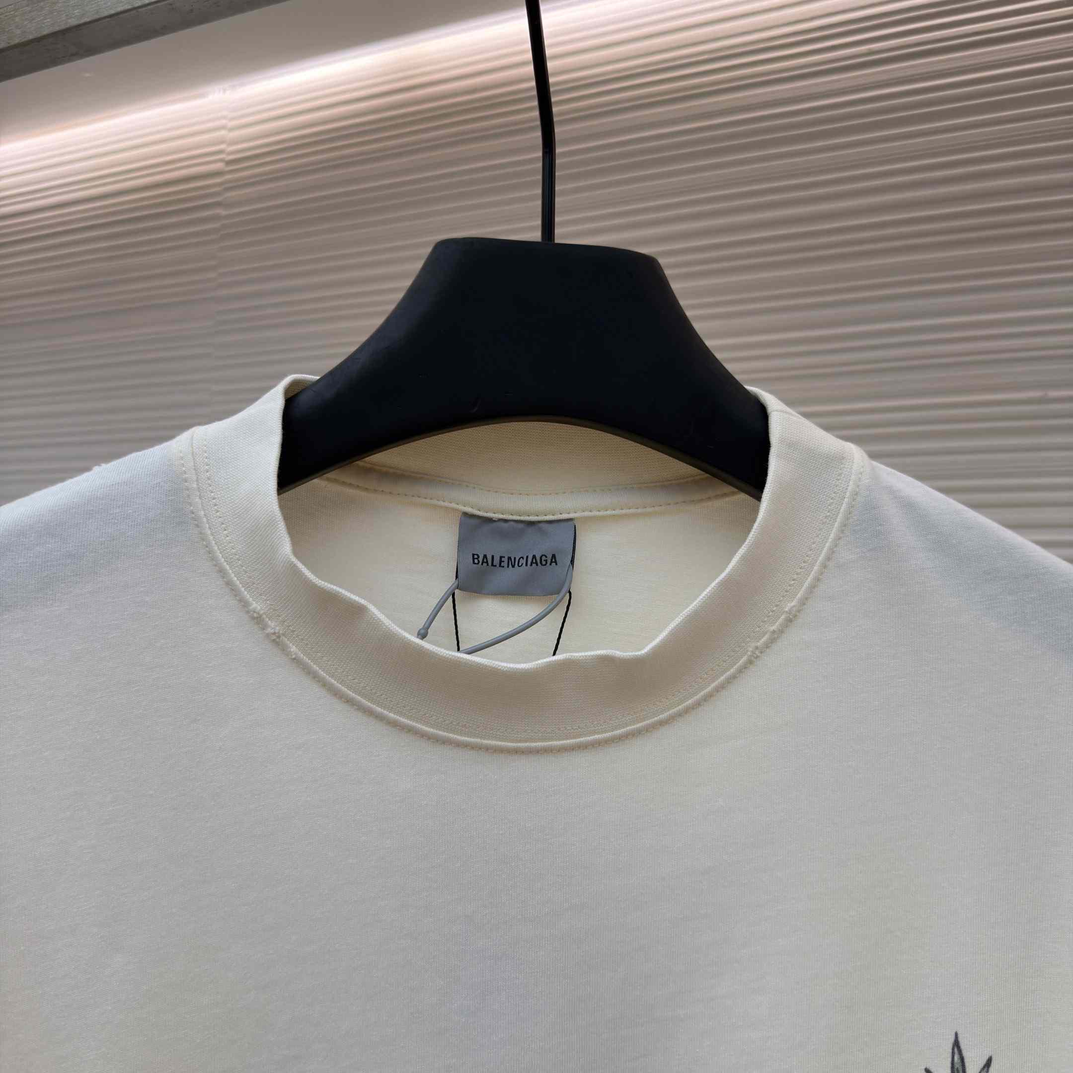 Balenciaga Tattoo Medium Fit T-shirt In Cream - DopestKickz