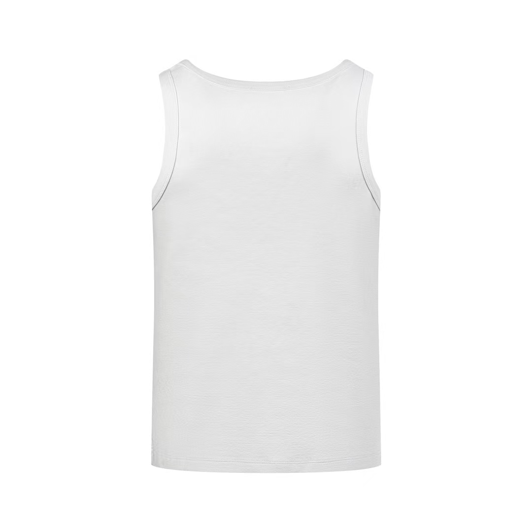 Prada Men's Black Logo Plaque Tank Top - DopestKickz
