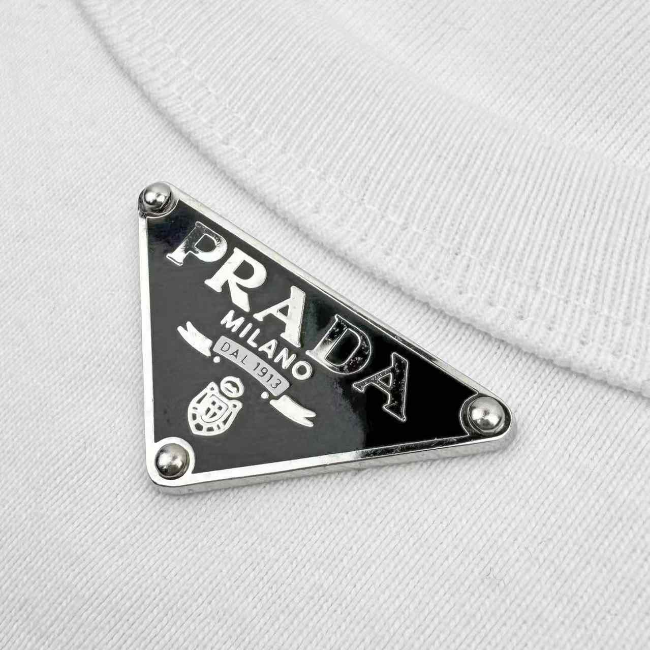 Prada Men's Black Logo Plaque Tank Top - DopestKickz