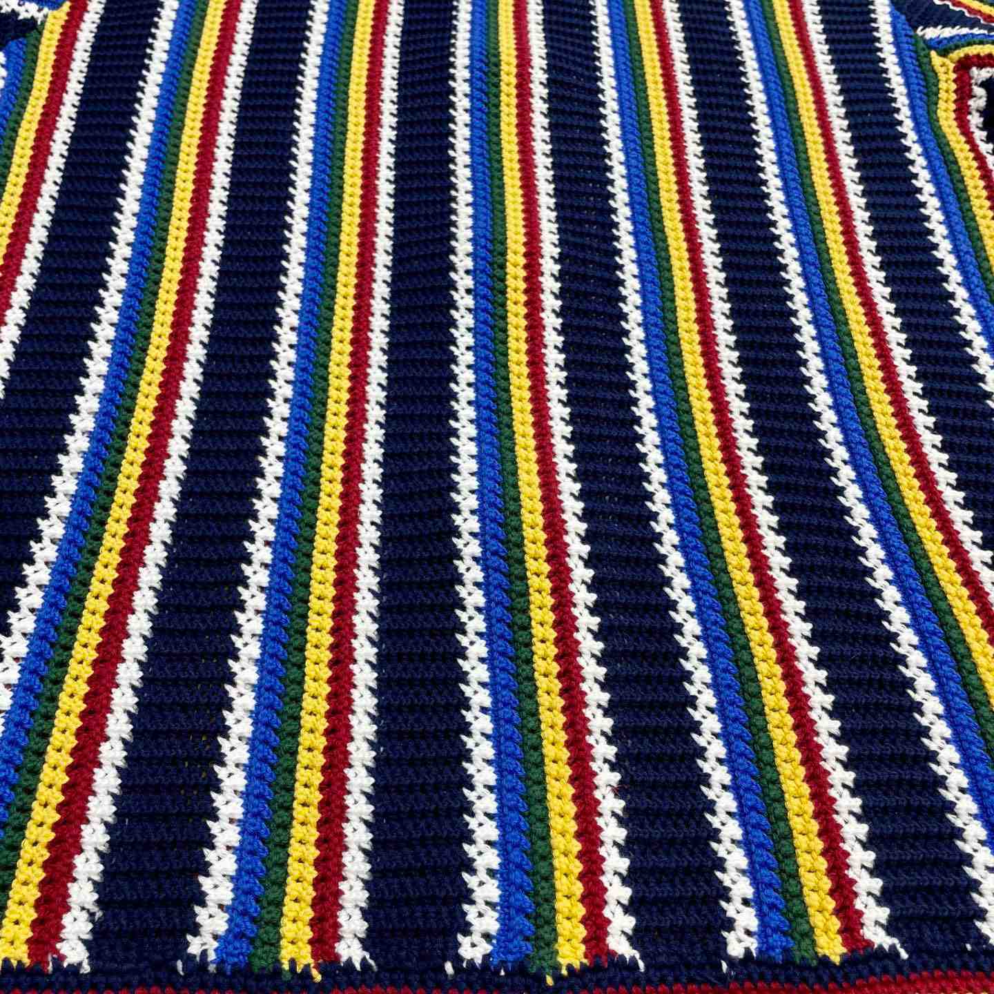 Casablanca Crochet Short Sleeve Stripe Shirt Z6023 - DopestKickz