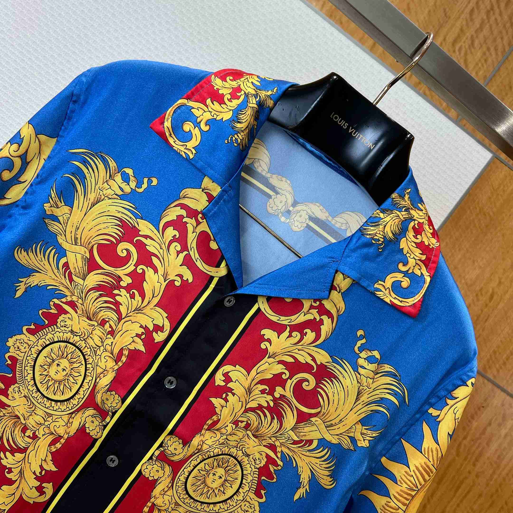 Versace Printed Silk Twill Shirt - DopestKickz