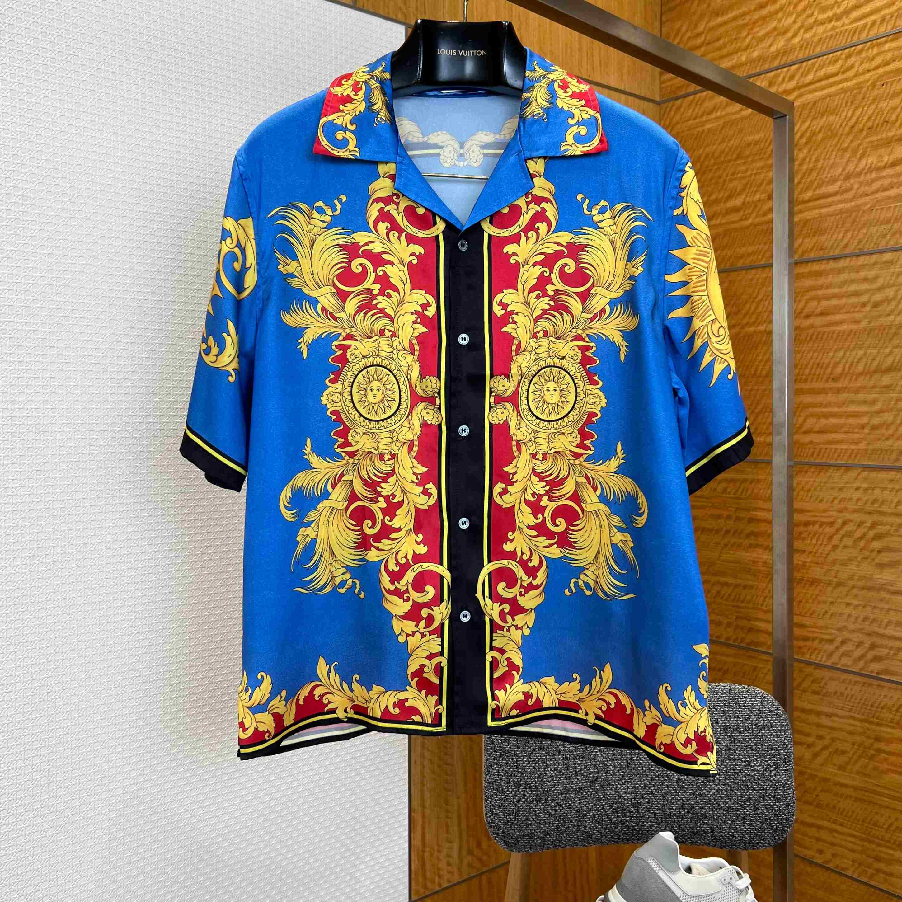 Versace Printed Silk Twill Shirt - DopestKickz