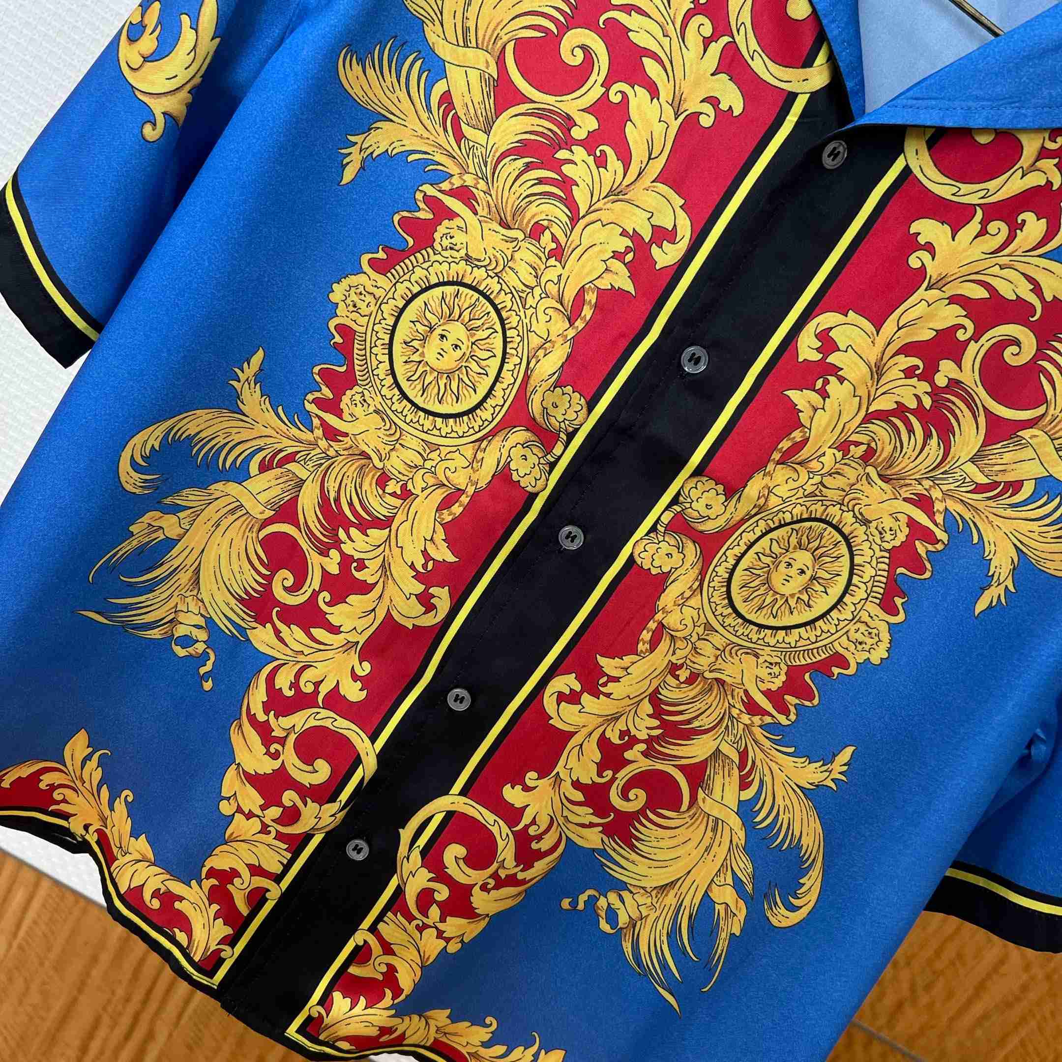 Versace Printed Silk Twill Shirt - DopestKickz