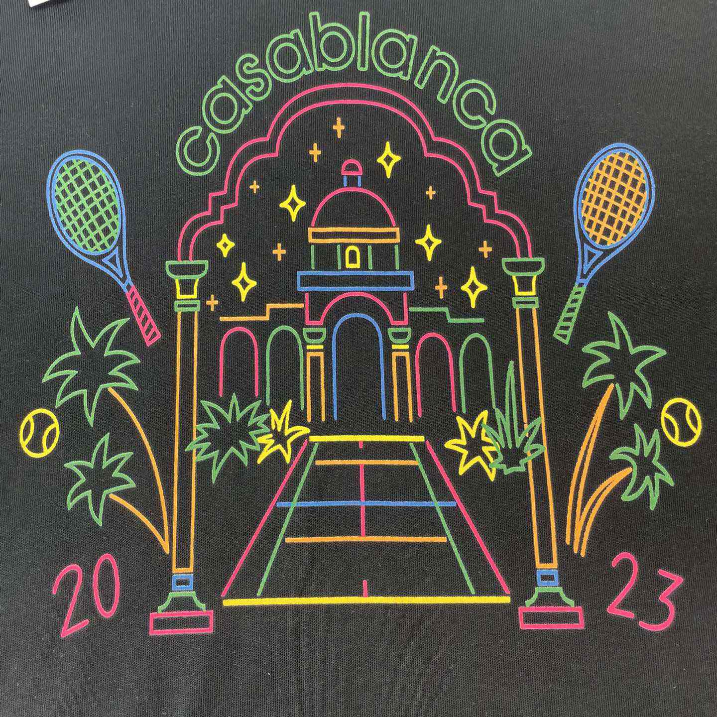Casablanca Rainbow Crayon Temple T-Shirt CA5049 - DopestKickz