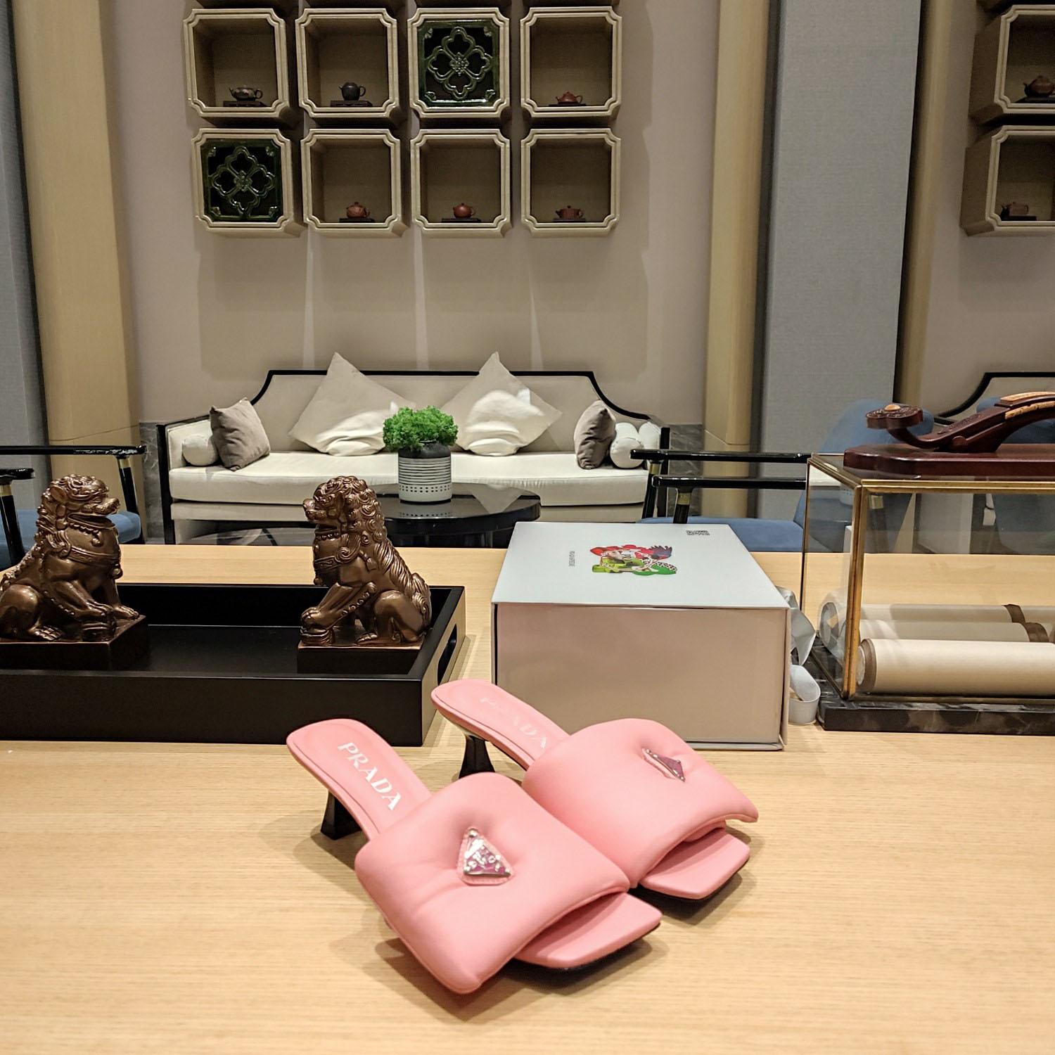 Prada Soft Padded Nappa Sandals - DopestKickz
