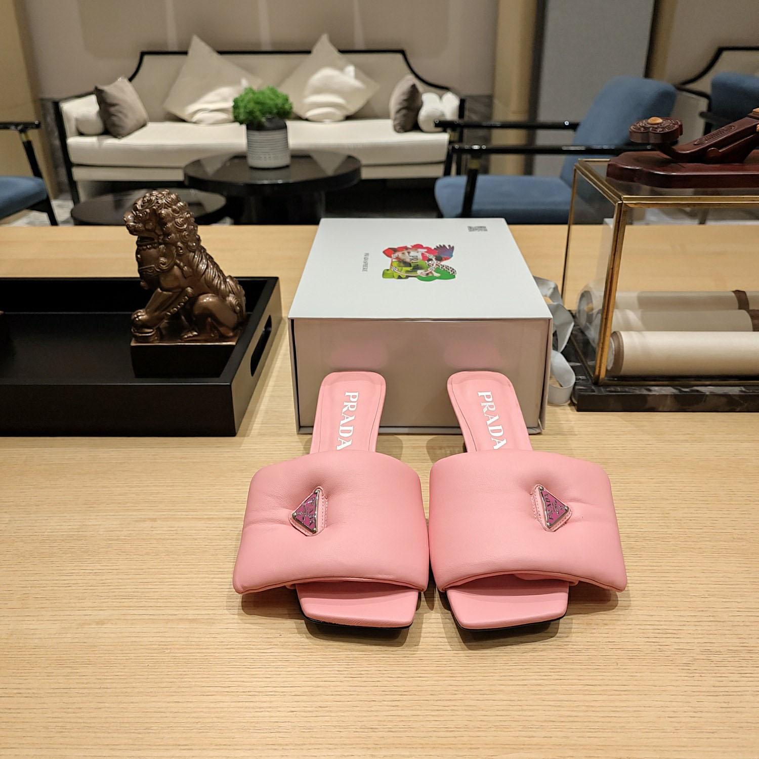 Prada Soft Padded Nappa Sandals - DopestKickz