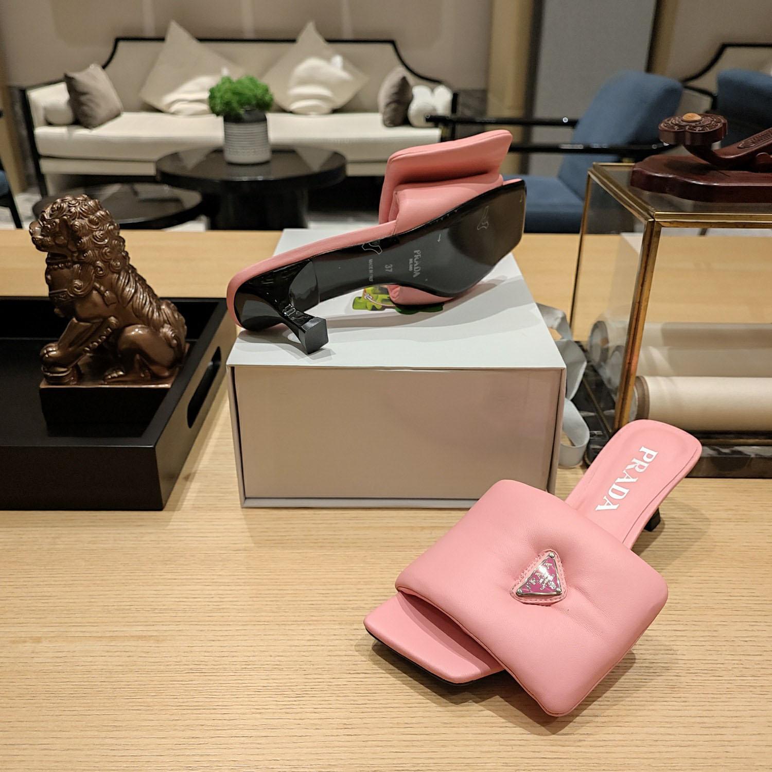 Prada Soft Padded Nappa Sandals - DopestKickz