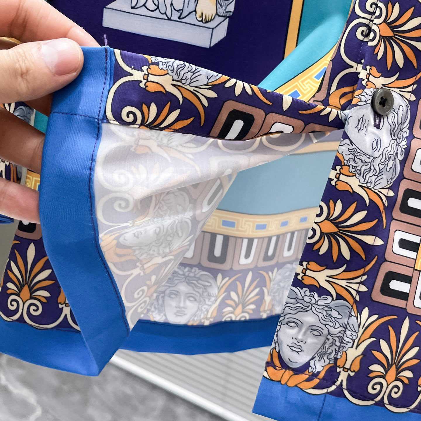 Versace Hall Of Statues Silk Cardigan - DopestKickz