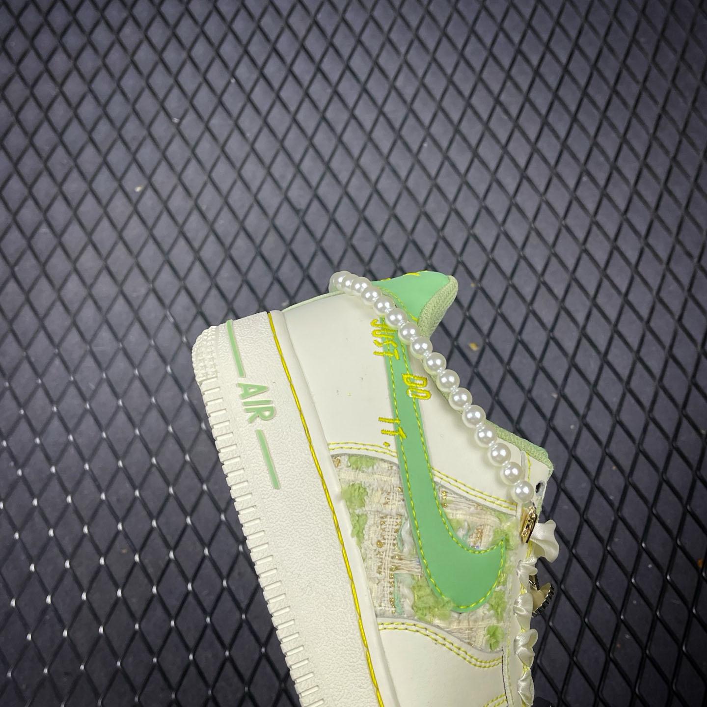 NIKE Air Force 1'07 Low Jade Pearl Canvas  FJ7740-111 - DopestKickz
