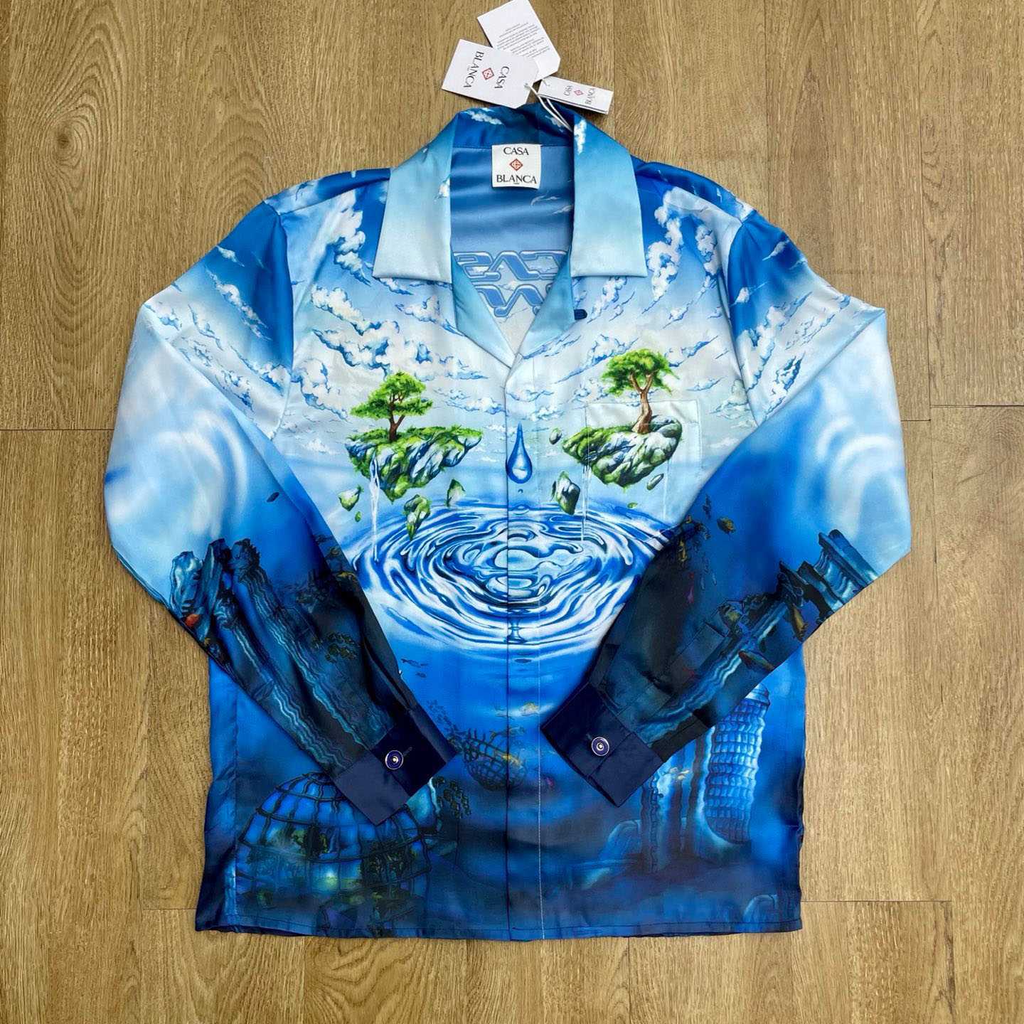Casablanca Lost Atlantis Long Sleeve Silk Shirt CA3573 - DopestKickz