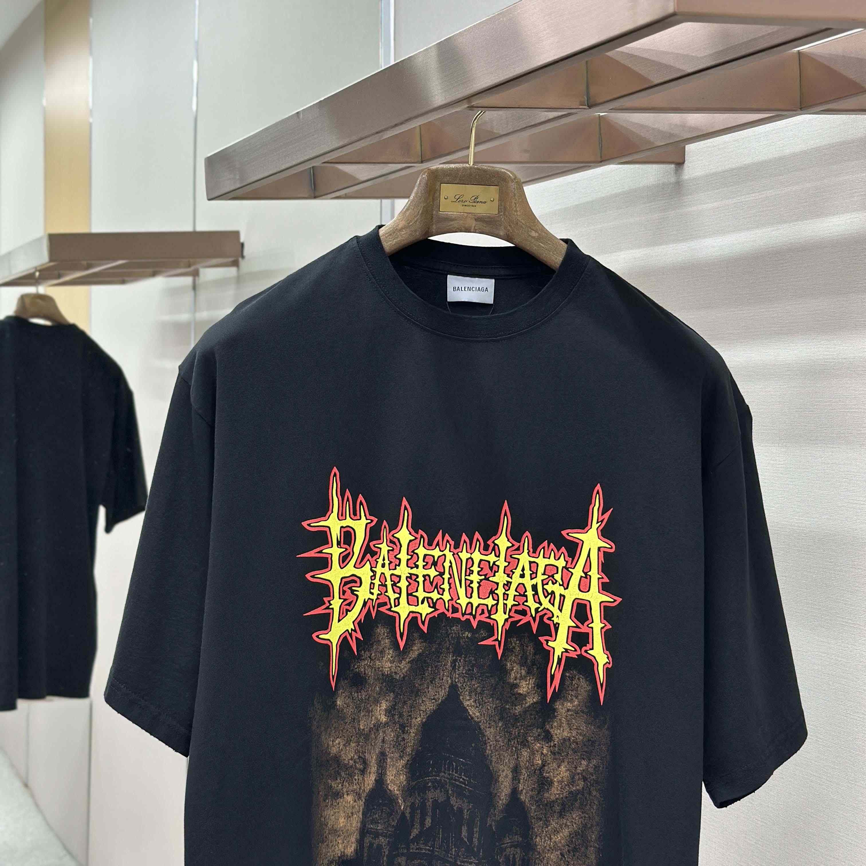 Balenciaga Paris Thunderstorm Oversized T-Shirt  - DopestKickz
