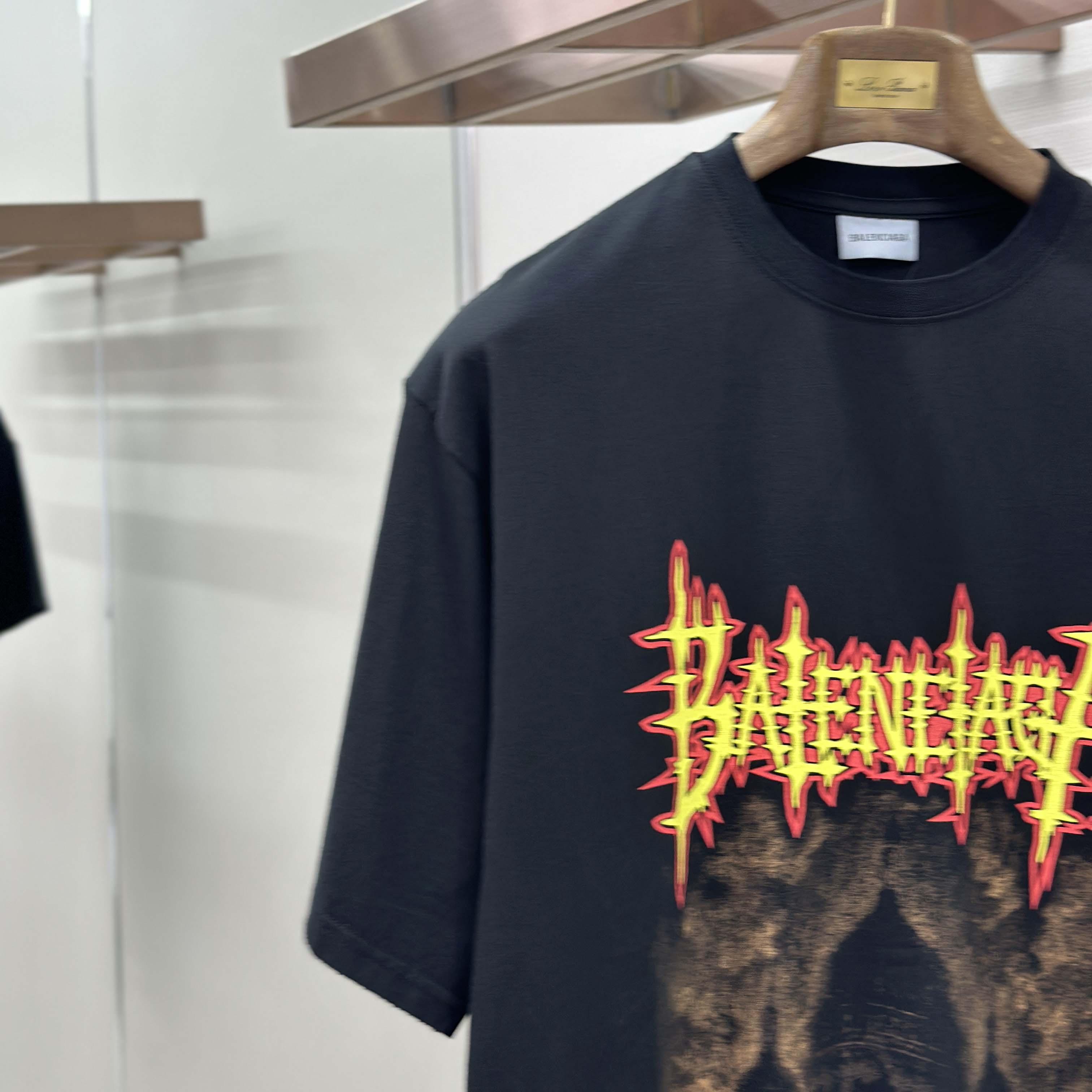 Balenciaga Paris Thunderstorm Oversized T-Shirt  - DopestKickz