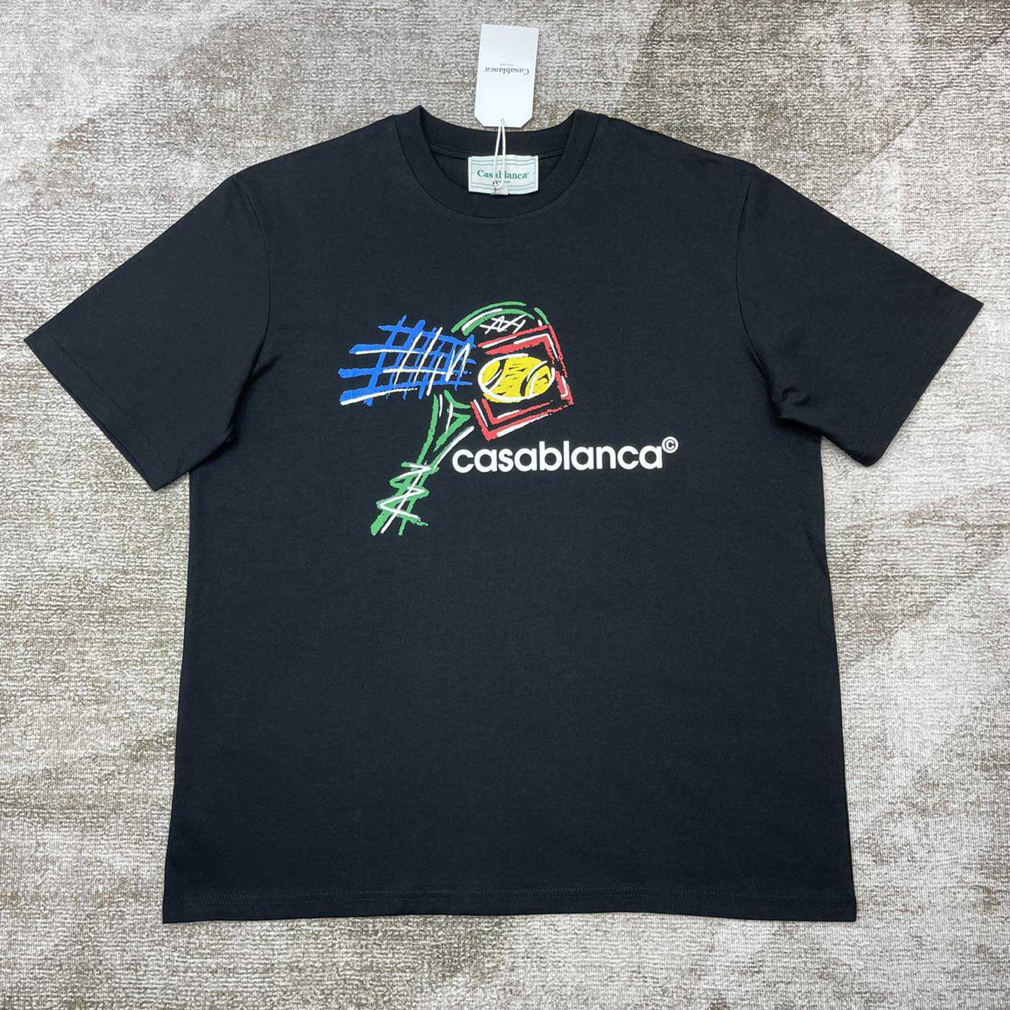 Casablanca Screen Printed T-Shirt 'Croquis De Tennis' C899 - DopestKickz