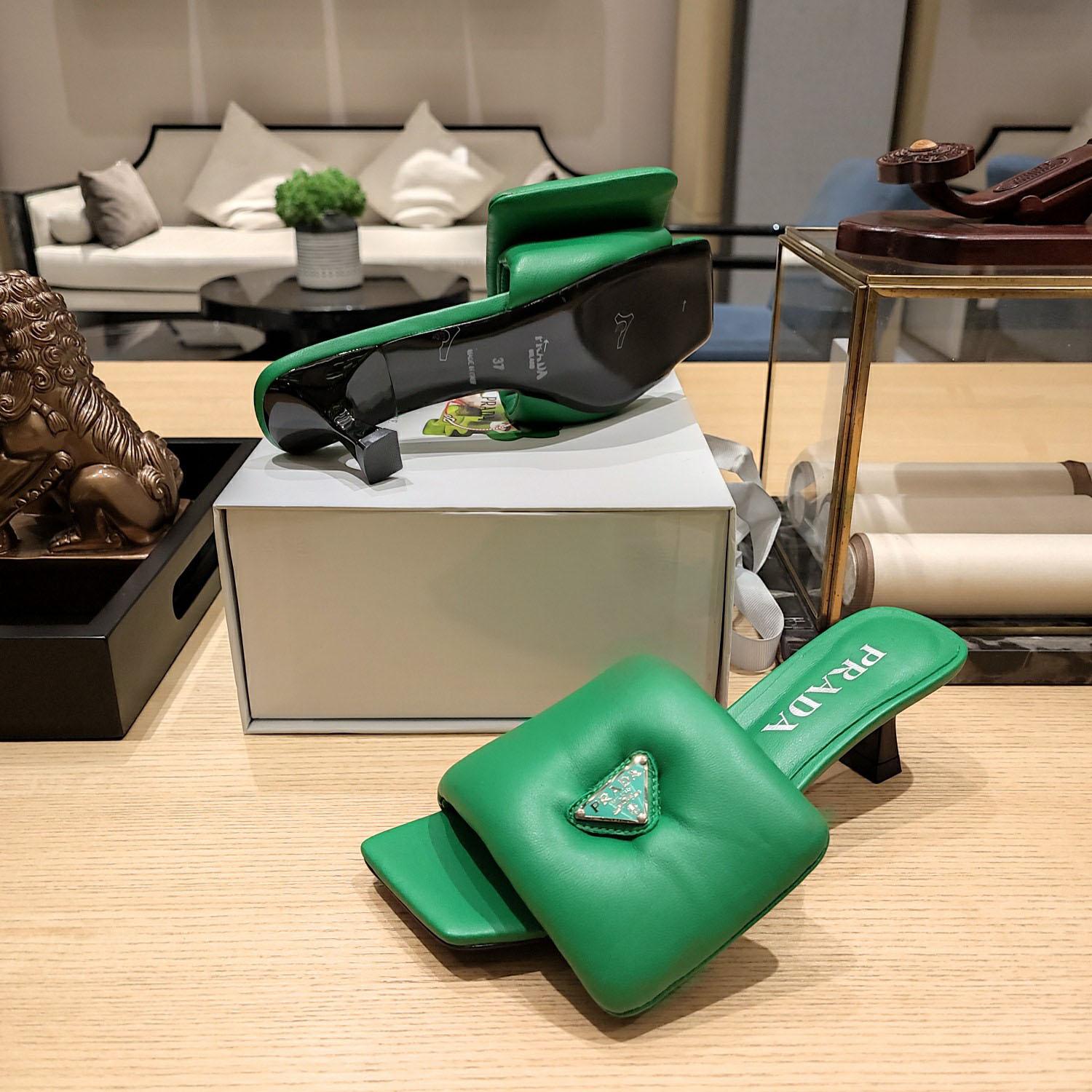 Prada Soft Padded Nappa Sandals - DopestKickz